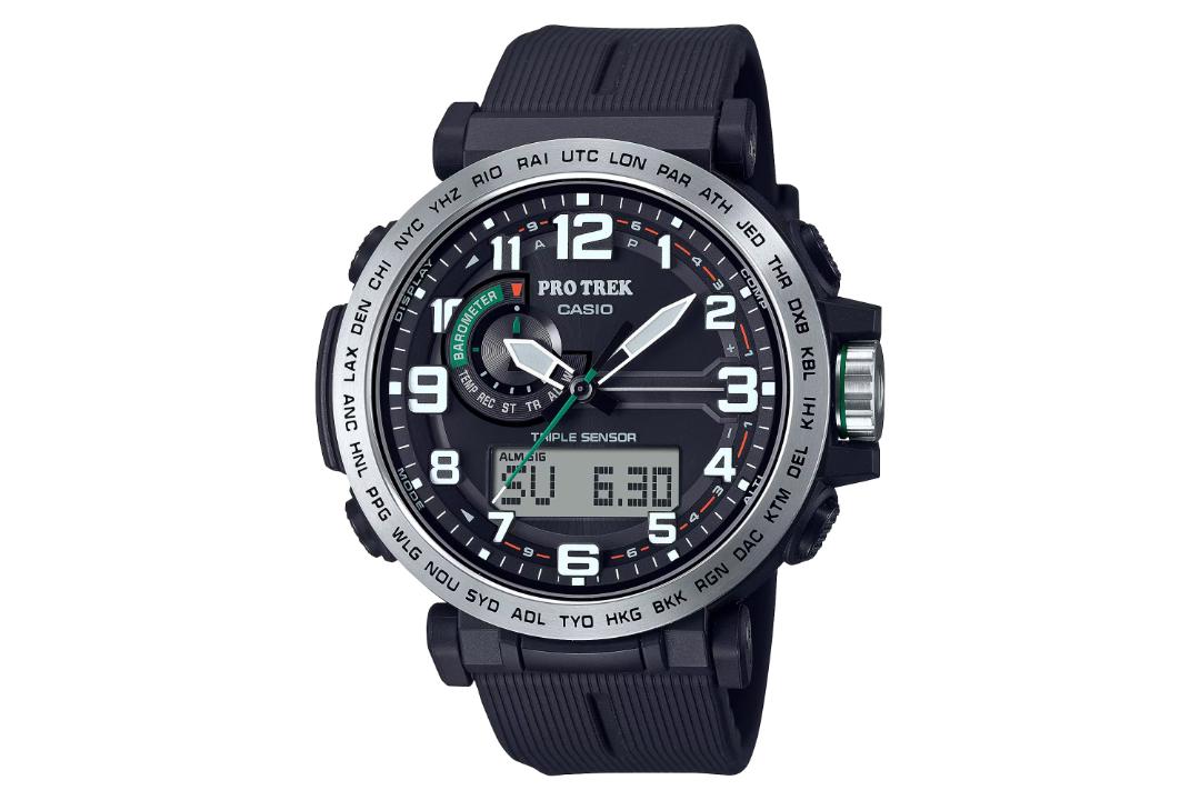 فریم، صفحه و لوگوی ساعت مچی مردانه کاسیو PRO TREK PRG-601-1
