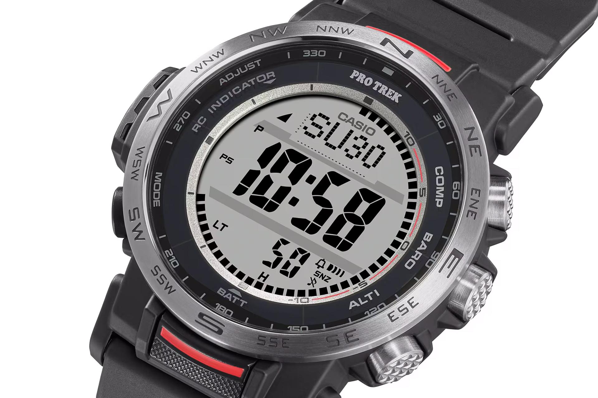 لبه سمت راست ساعت مچی مردانه کاسیو PRO TREK PRW-35-1A