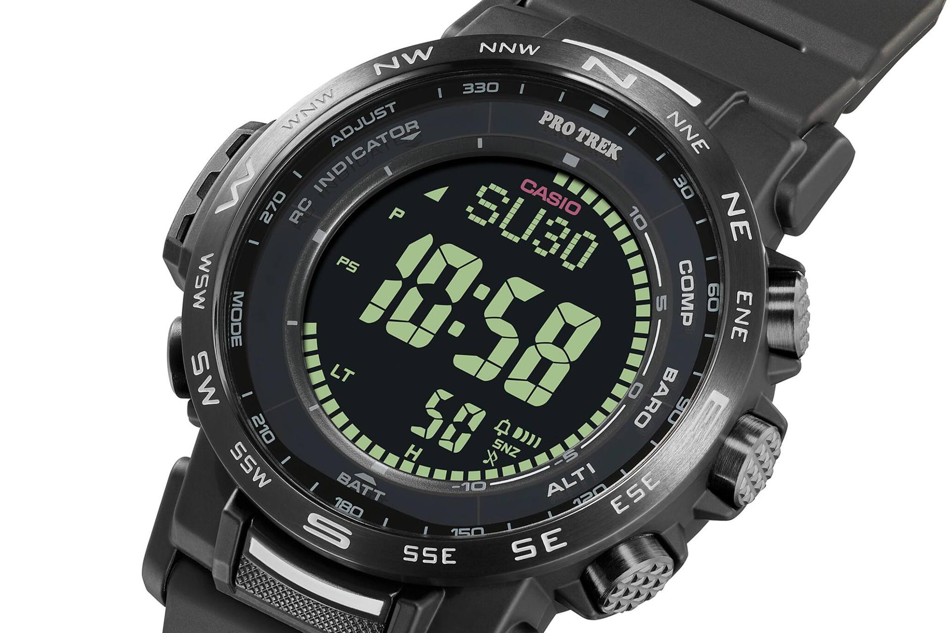 نمای لبه سمت راست ساعت مچی مردانه کاسیو PRO TREK PRW-35Y-1B