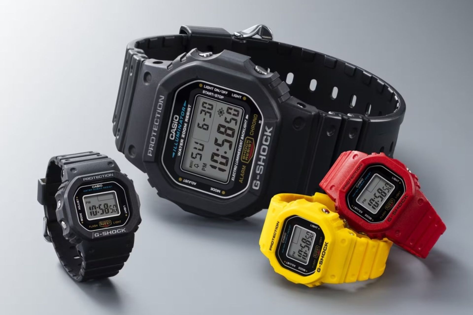 ساعت انگشتی G-Shock Nano DWN-5600 در رنگ‌بندی مختلف