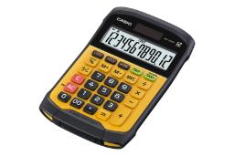 نمای نیمرخ ماشین حساب کاسیو WM-320MT با نمایشگر روشن و نمایش صفحه کلید
