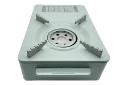 نمای پنل سمت چپ اجاق سفری مدل Cassette Stove با نمایش شعله پخش کن و دسته