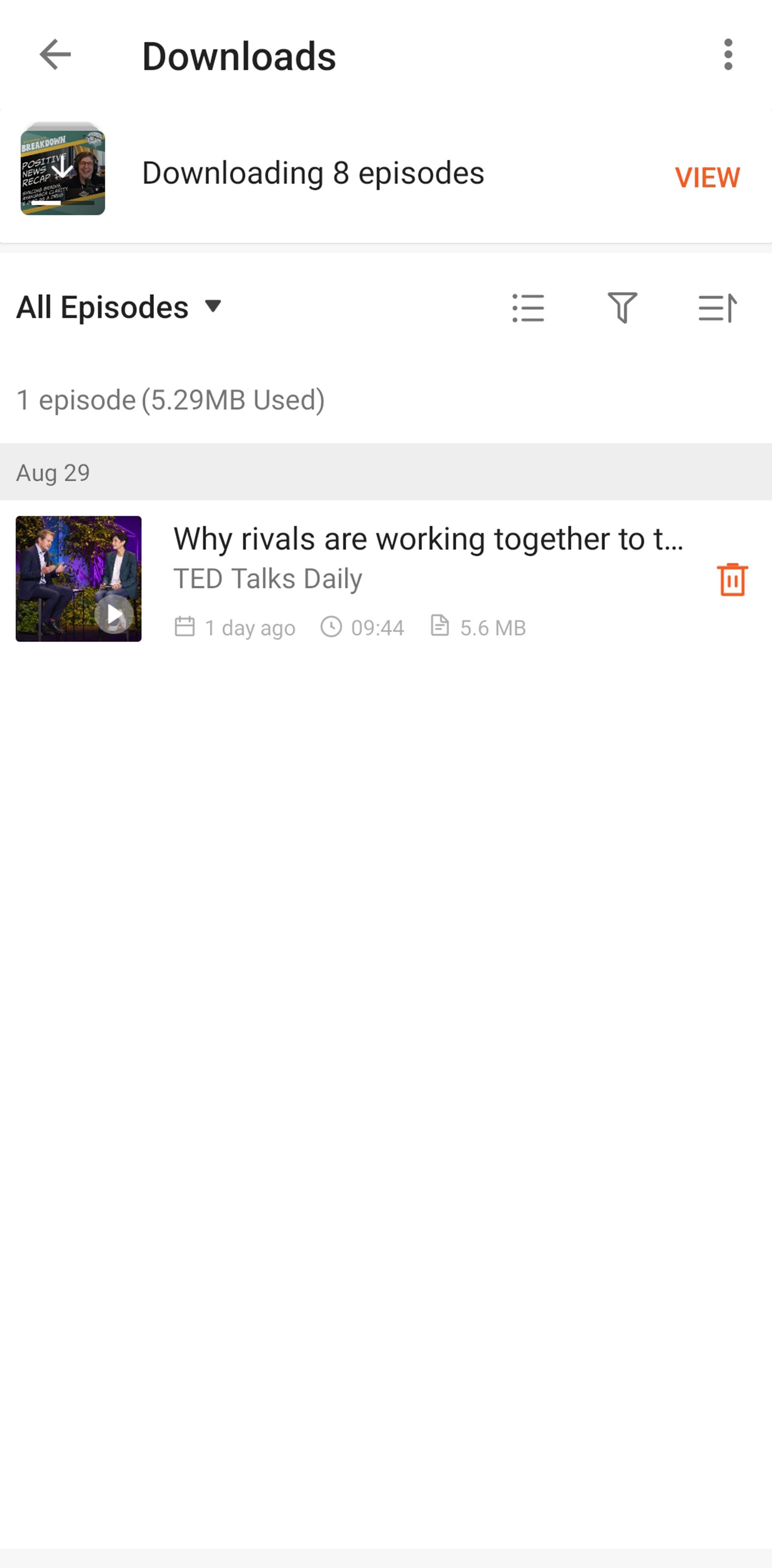 پادکست در حال دانلود شدن