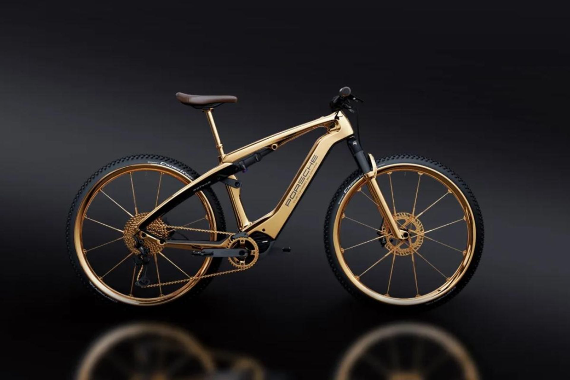 دوچرخه کاویار Herzog از جنس طلا از نمای کنار