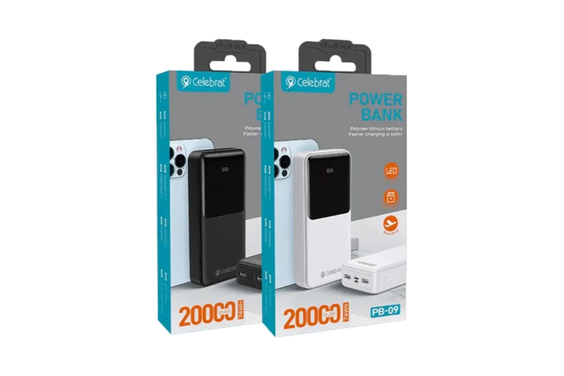 جعبه پاور بانک سلبریت Celebrat PB-09 20000mAh