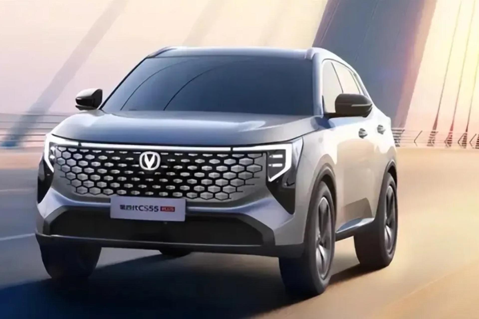 نمای سه‌چهارم جلو خودرو چانگان CS55 Plus 2025