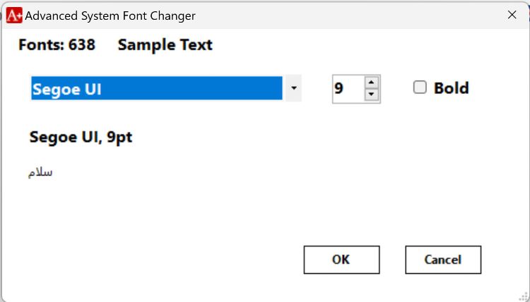 تغییر فونت با Advanced Font Changer