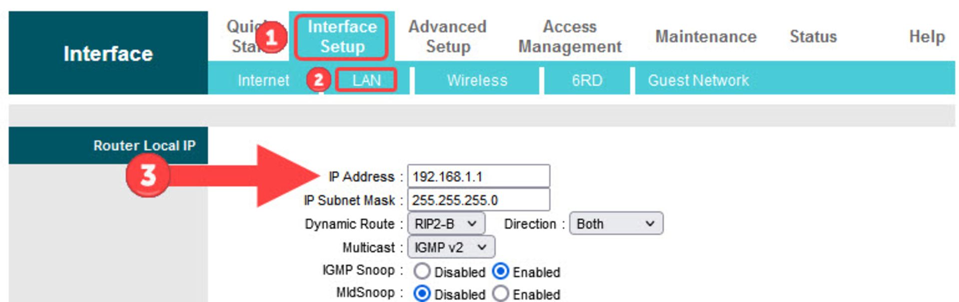 تغییر IP مودم تی پی لینک