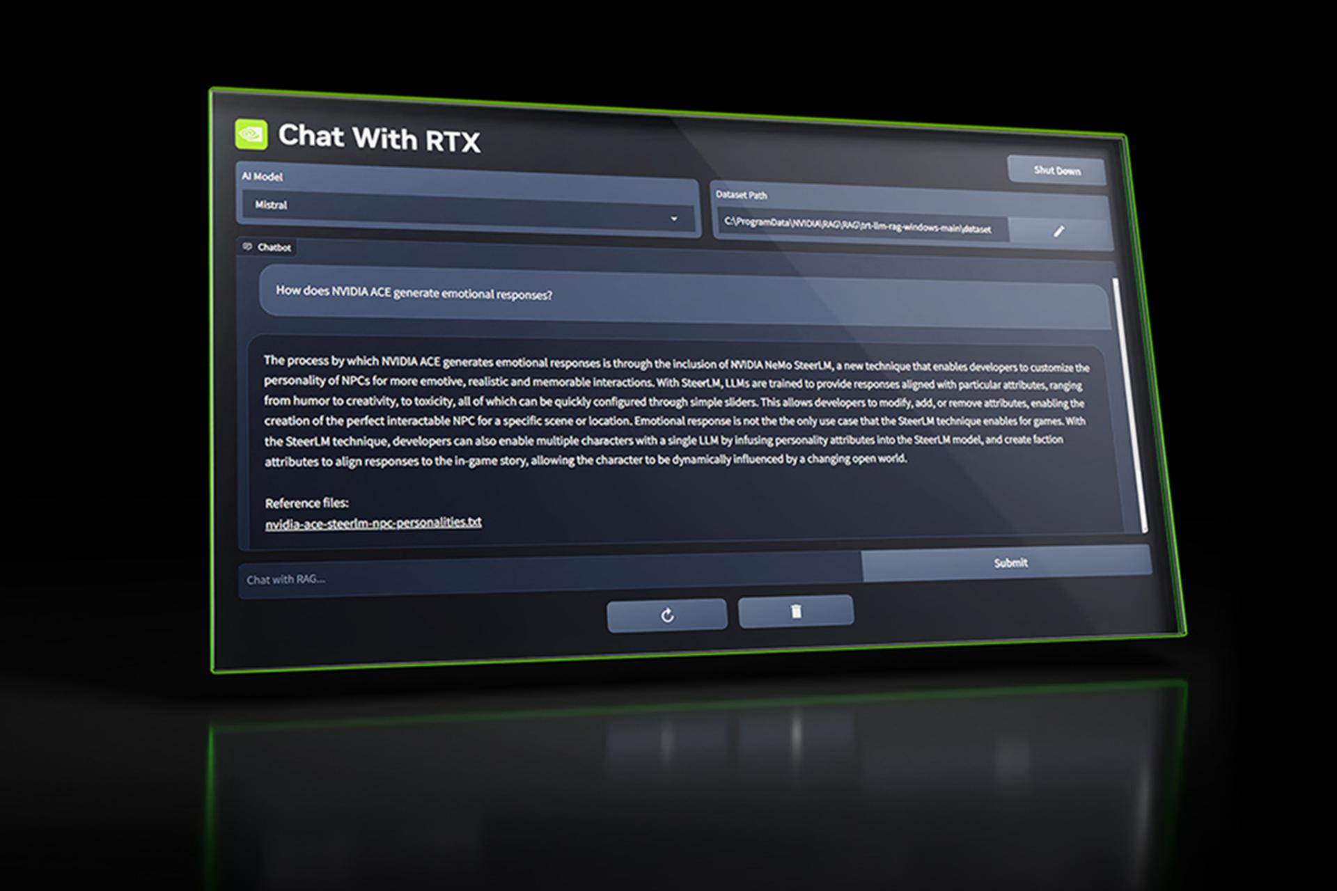 چت بات chat with rtx انویدیا