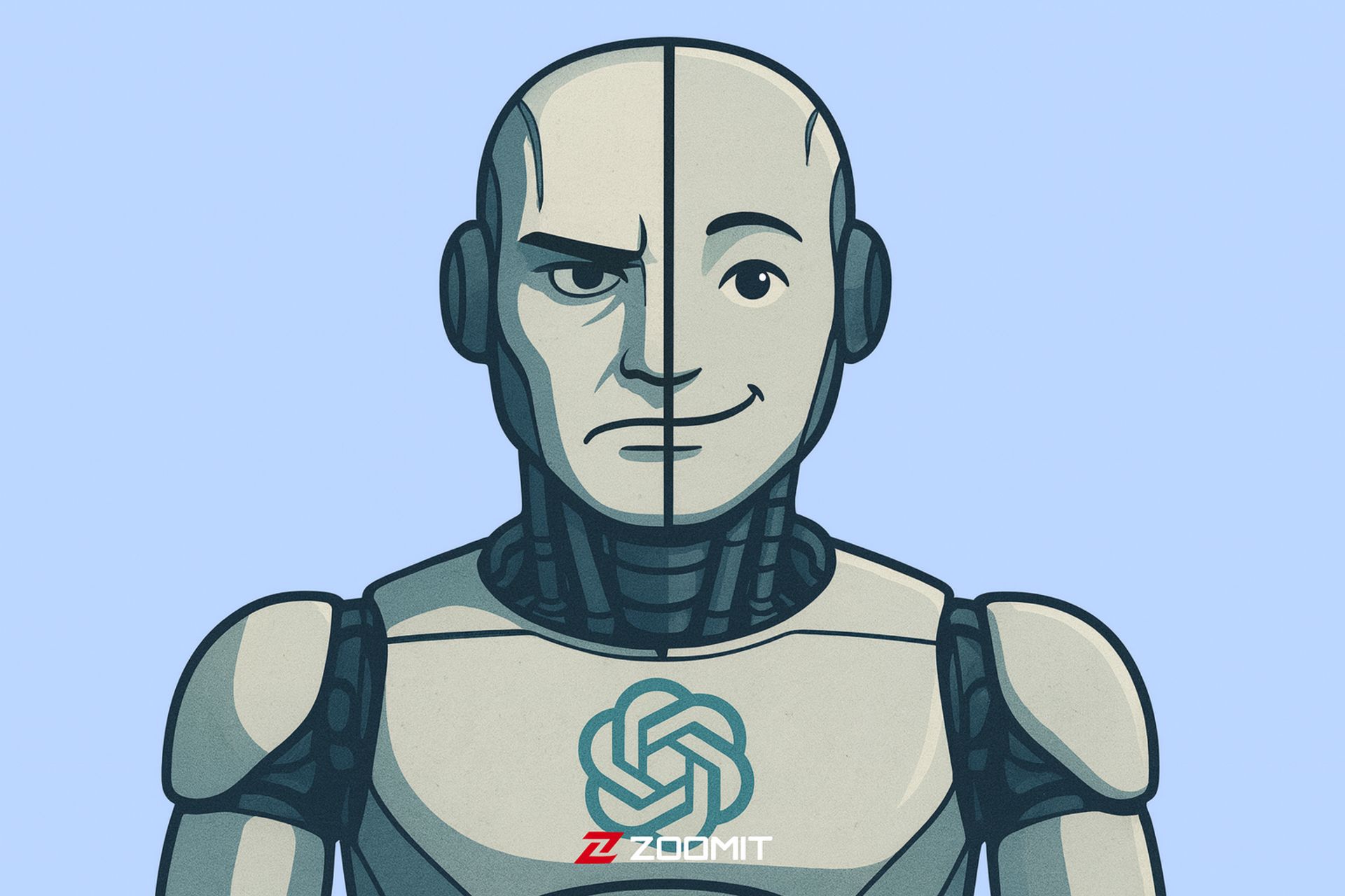 چت‌جی‌پی‌تی با چهره‌ی مهربان و جدی