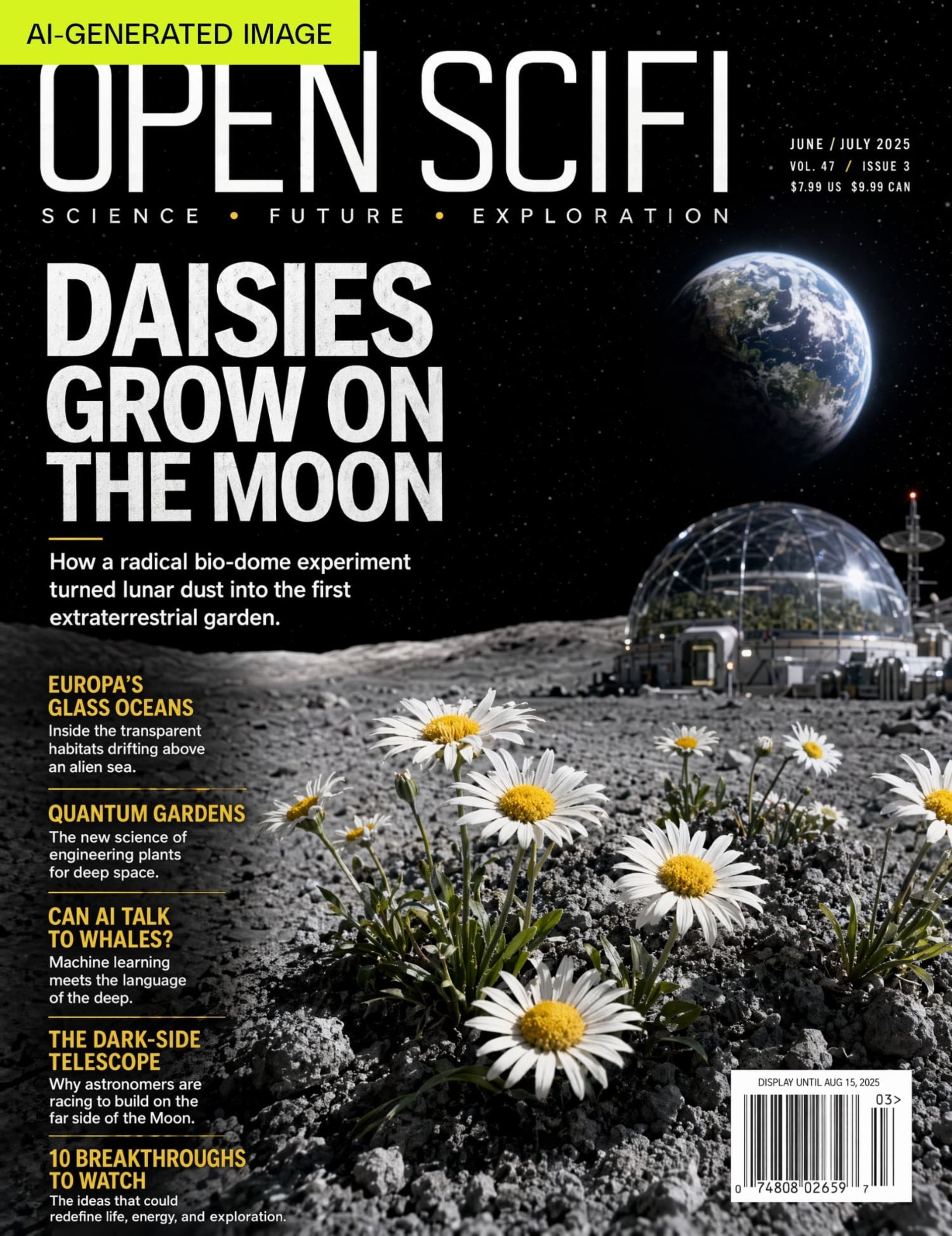 نمایی از سیاره‌ی زمین روی جلد مجله