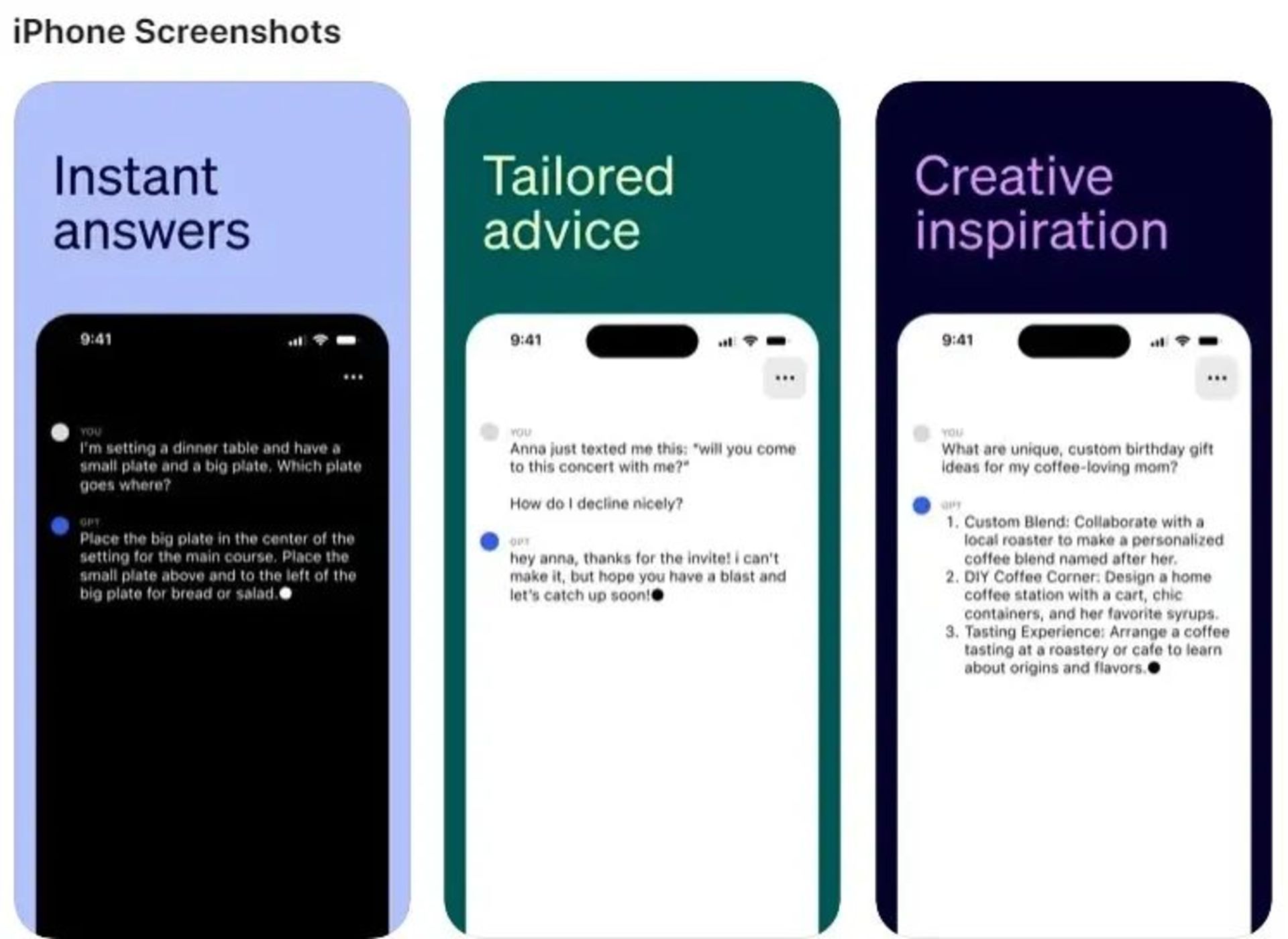 نسخه iOS چت بات ChatGPT