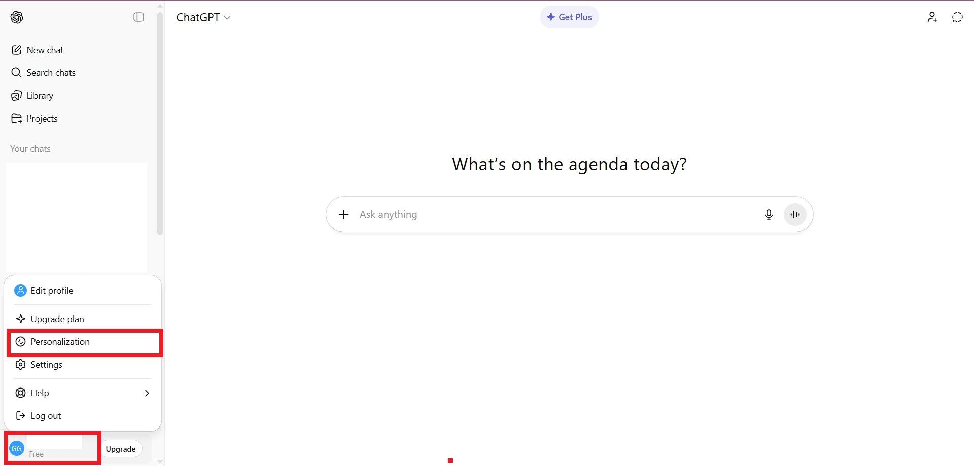 تنظیمات در چت‌جی‌پی‌تی