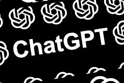لوگو ChatGPT چت جی پی تی در پس زمینه مشکی
