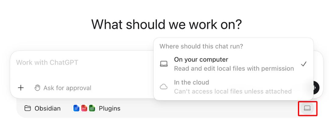 محل اجرای  ChatGPT Work 