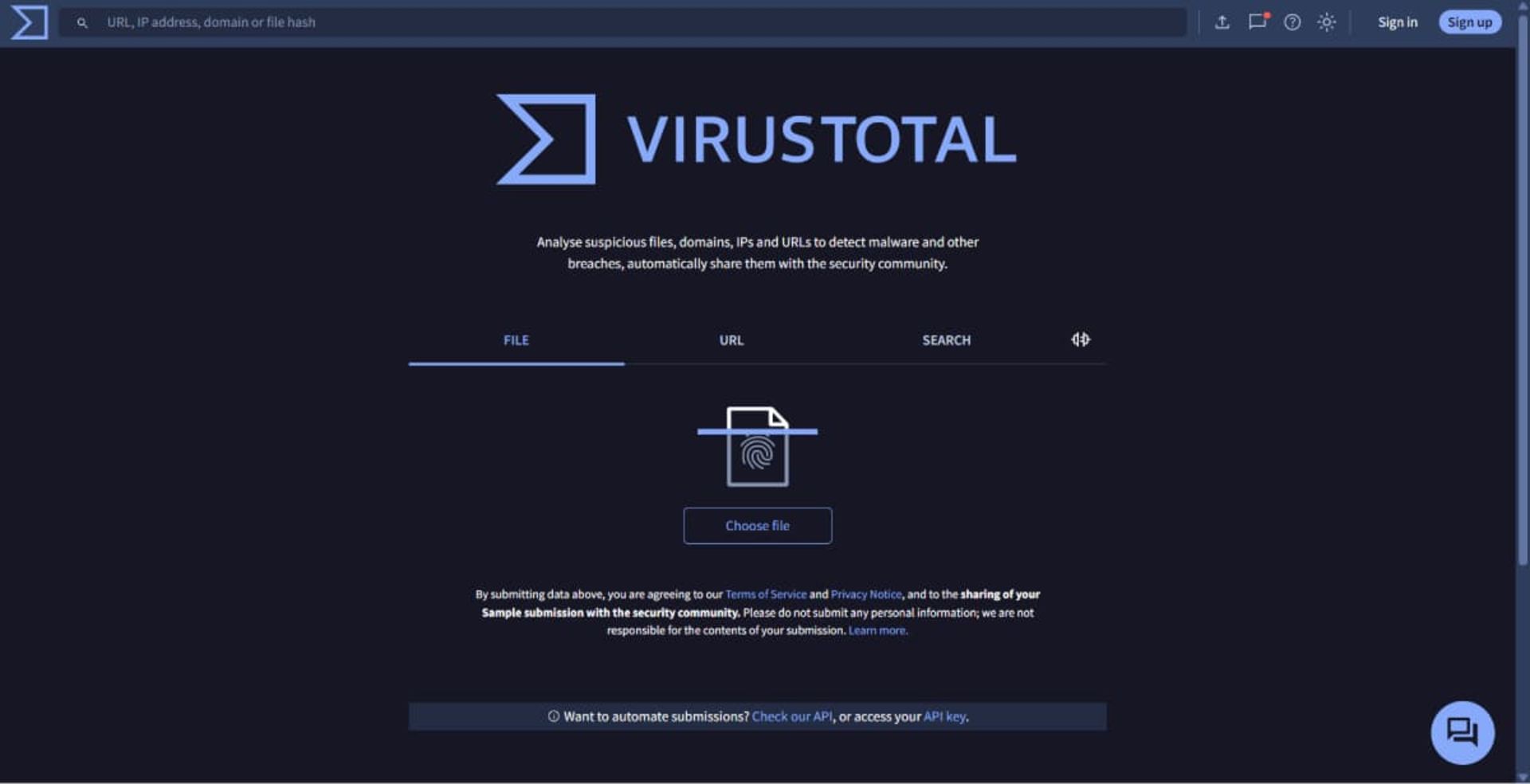 بررسی فایل با سرویس‌ های ویروس‌ یاب آنلاین
