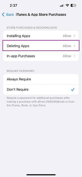  content restriction آیفون