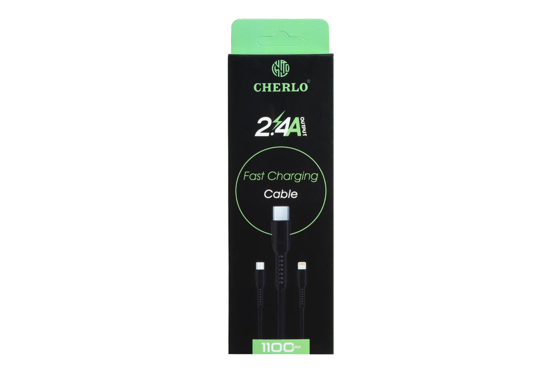 جعبه کابل شارژ USB چرلو Type-A به Micro-USB مدل CH-V809 با طول 1.1 متر