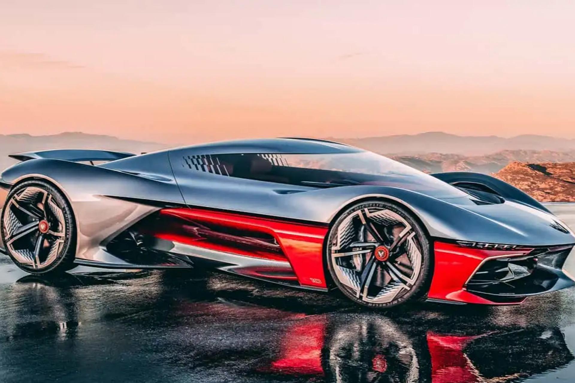 طرح مفهومی شورولت California Corvette Concept به‌صورت پارک شده