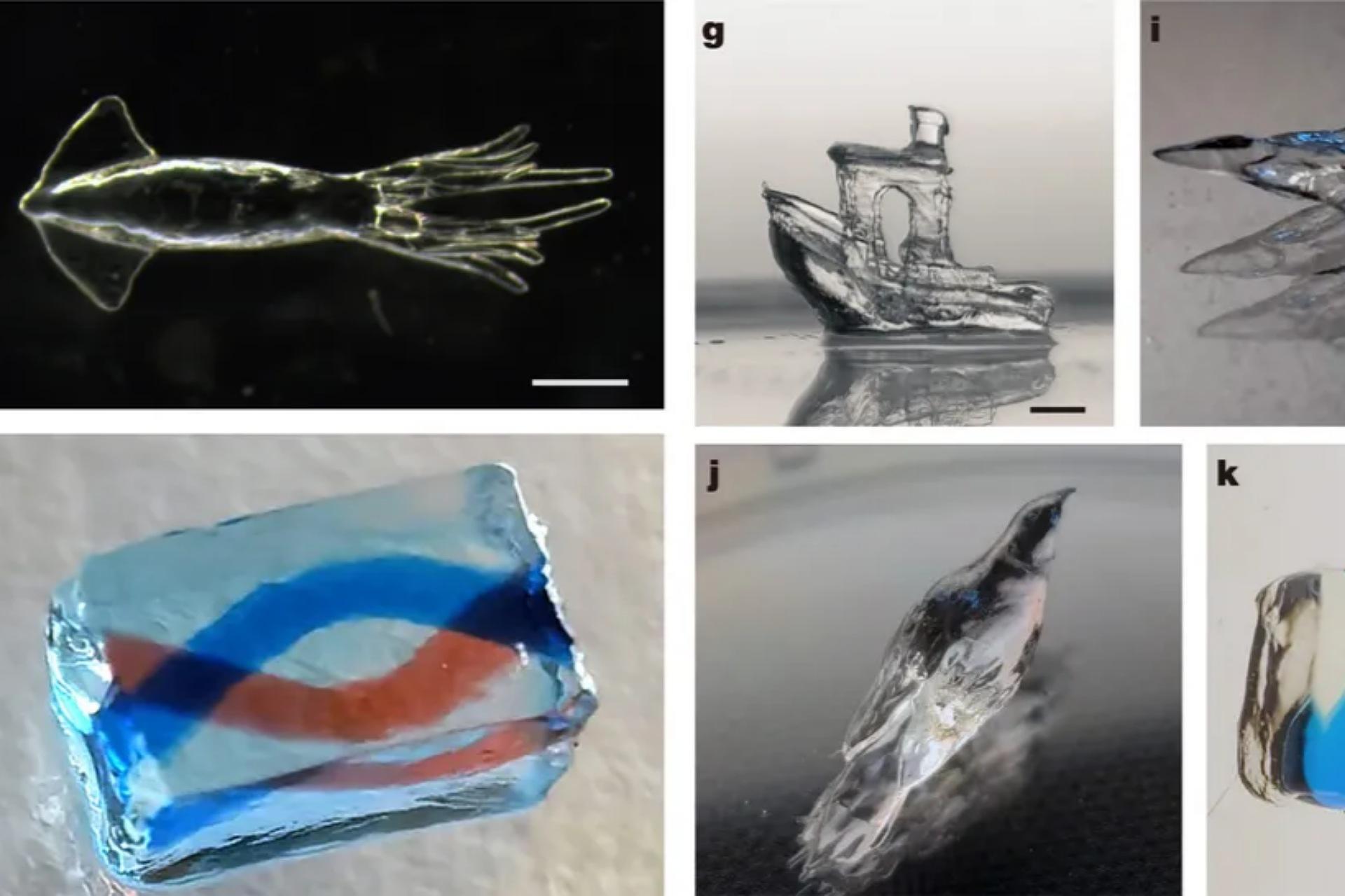 نمونه‌های تولیدی توسط روش جدید چاپ سه‌بعدی موسوم به DISH