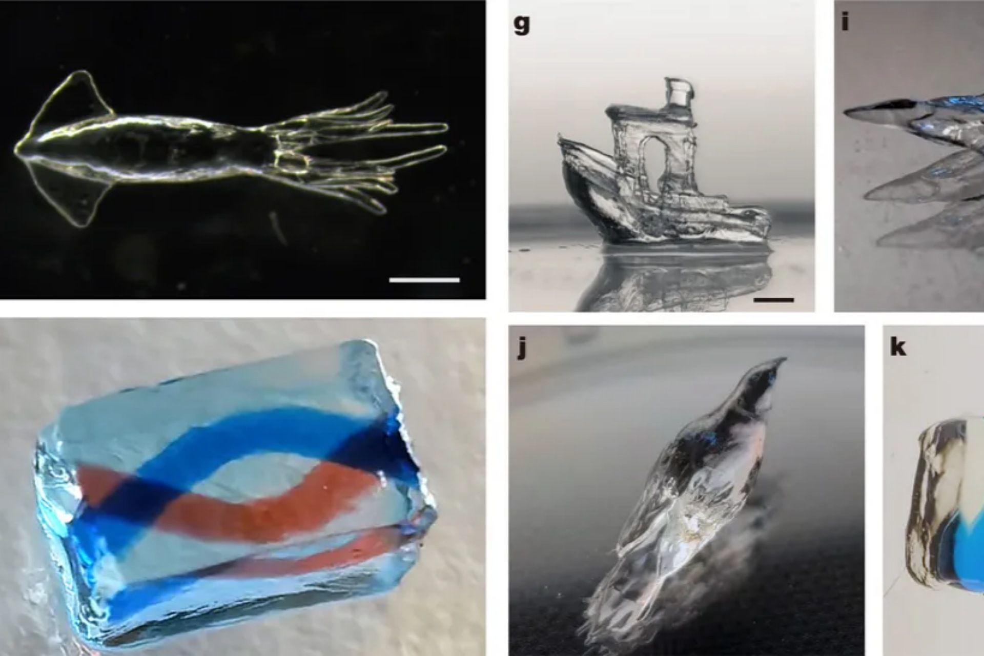 نمونه‌های تولیدی توسط روش جدید چاپ سه‌بعدی موسوم به DISH