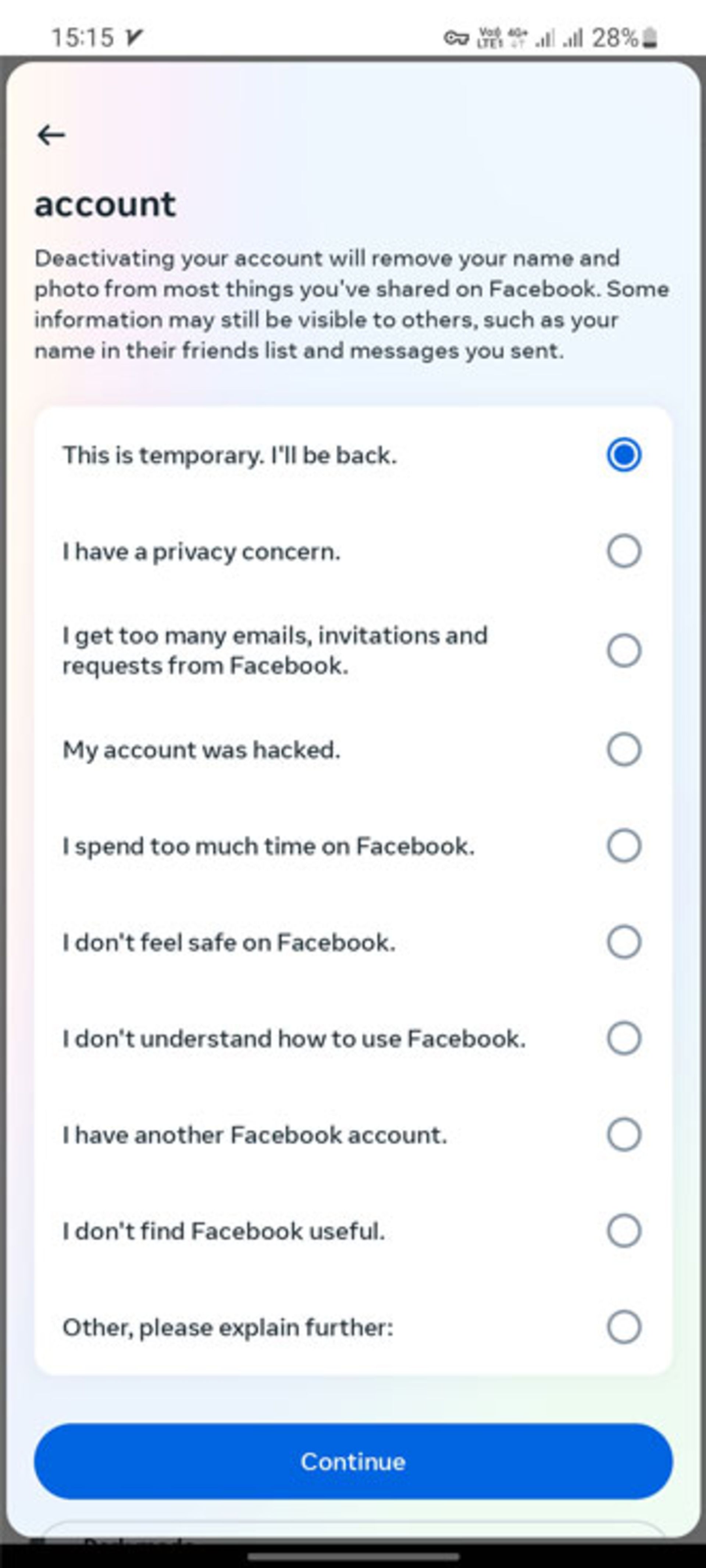 ارائه‌ی دلیل به فیسبوک