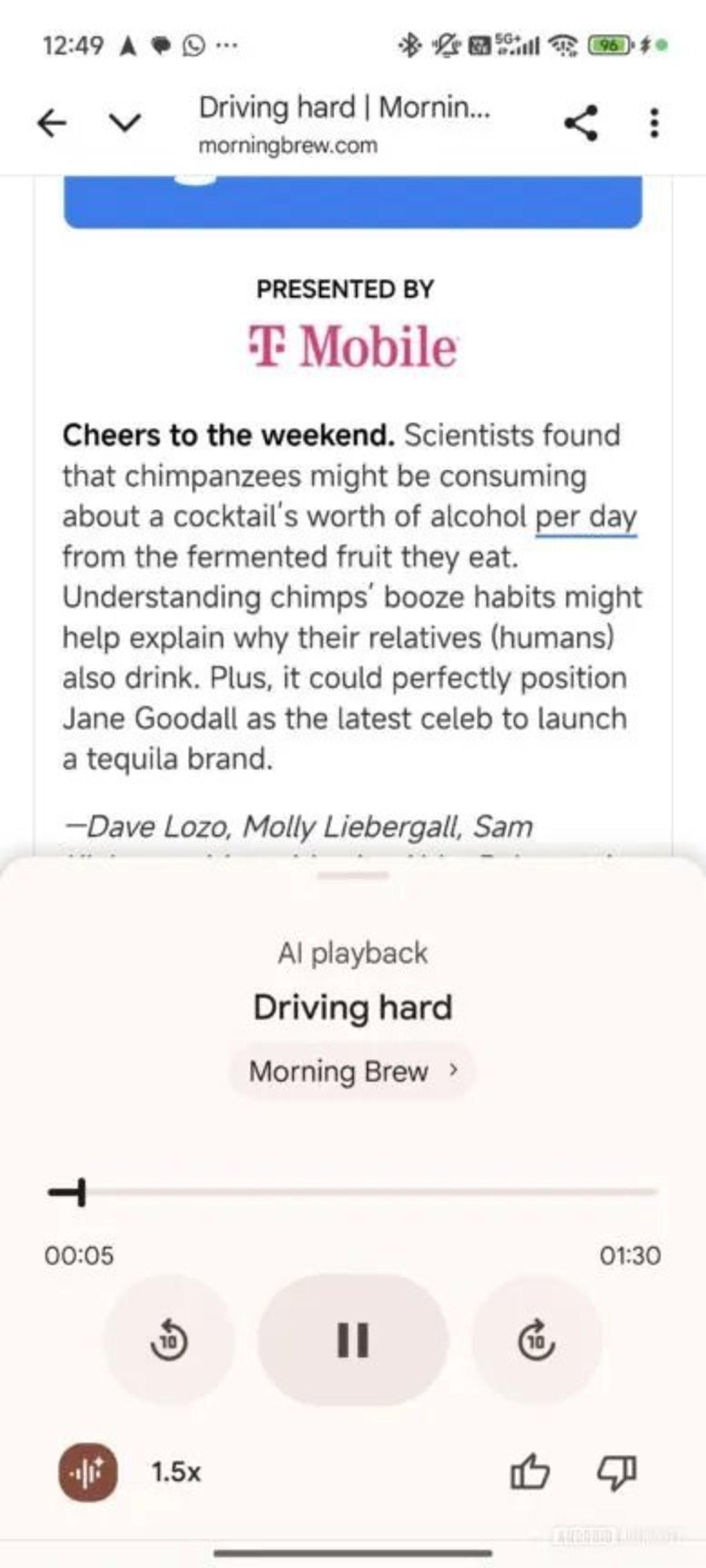 ویژگی Read Aloud کروم اندروید