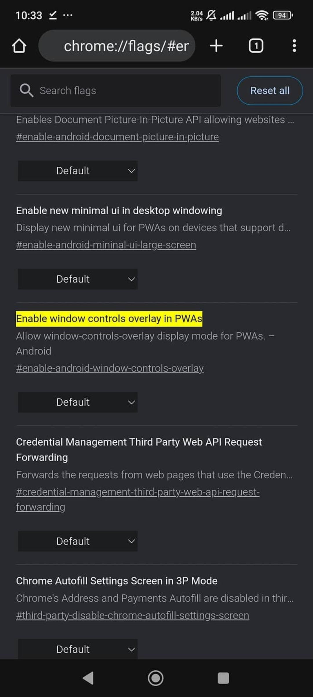 قابلیت Window Controls Overlay گوگل کروم در اندروید