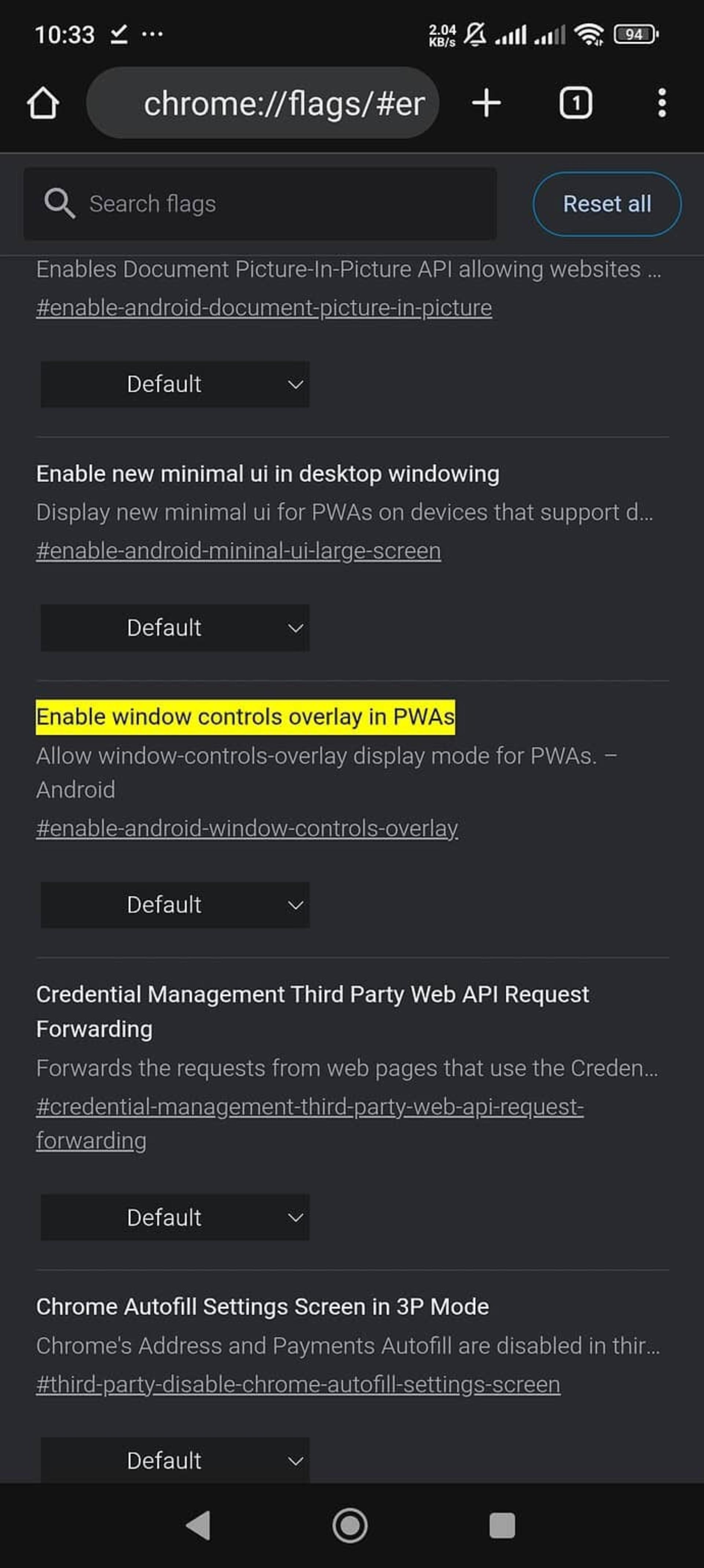 قابلیت Window Controls Overlay گوگل کروم در اندروید
