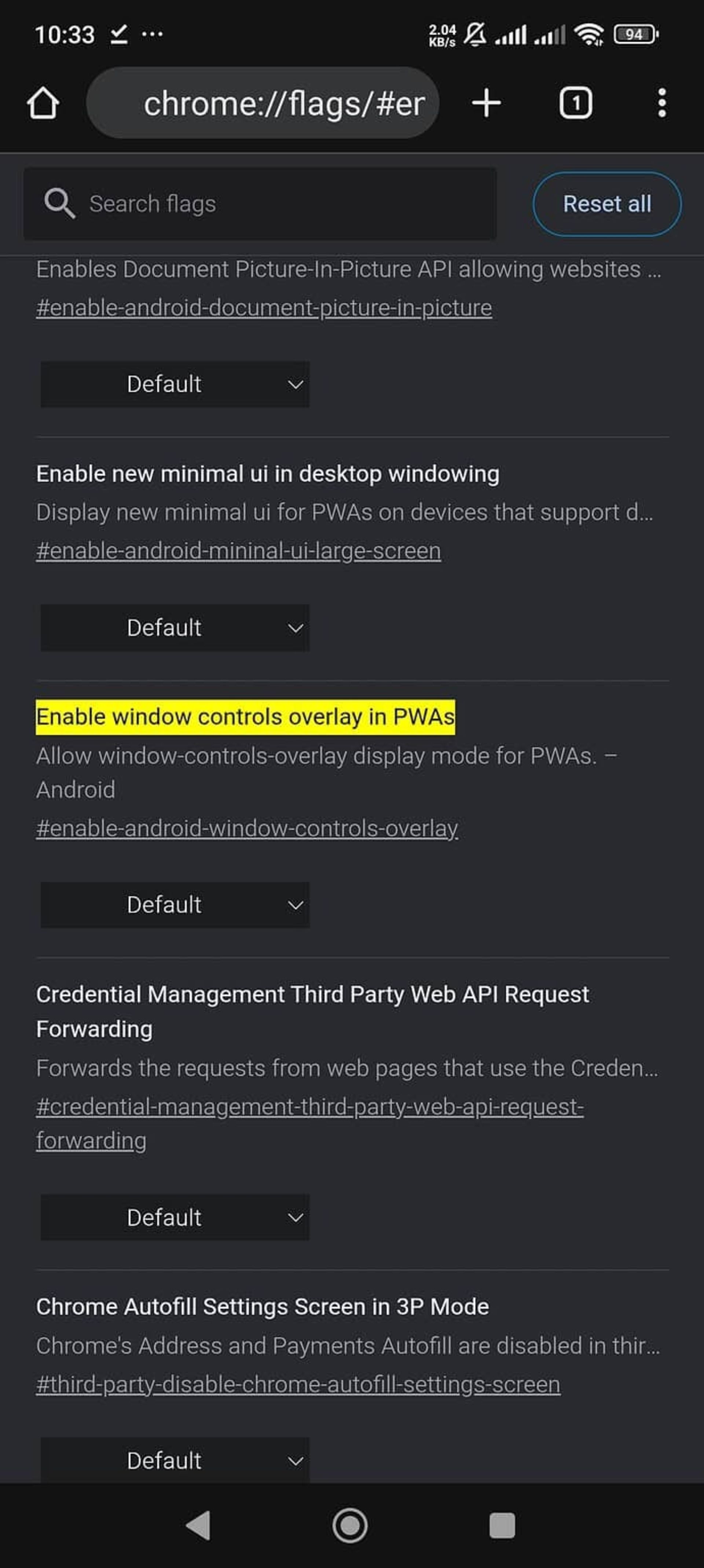 قابلیت Window Controls Overlay گوگل کروم در اندروید