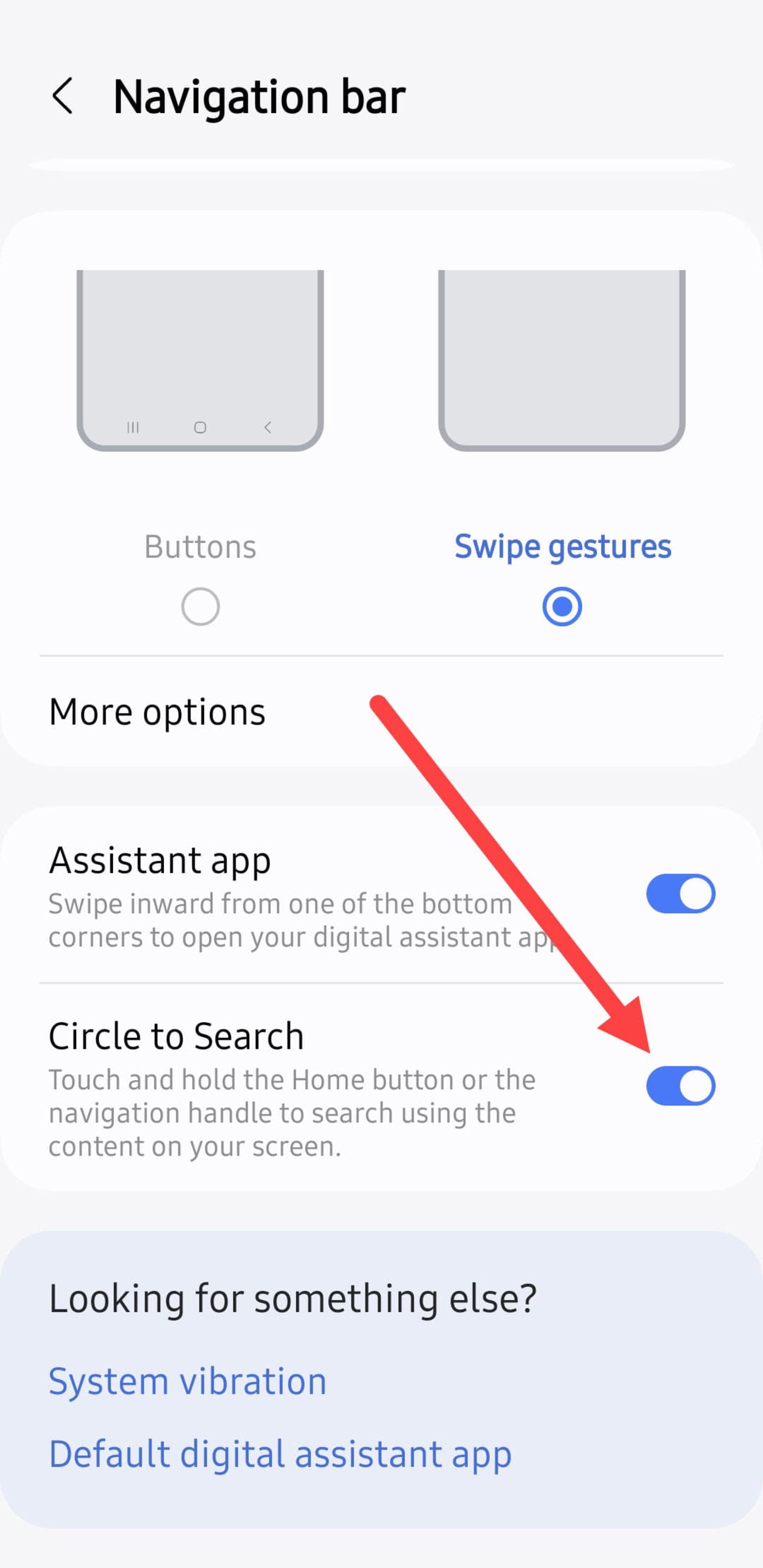 فعال کردن Circle to Search در تنظیمات گوشی ساموسنگ