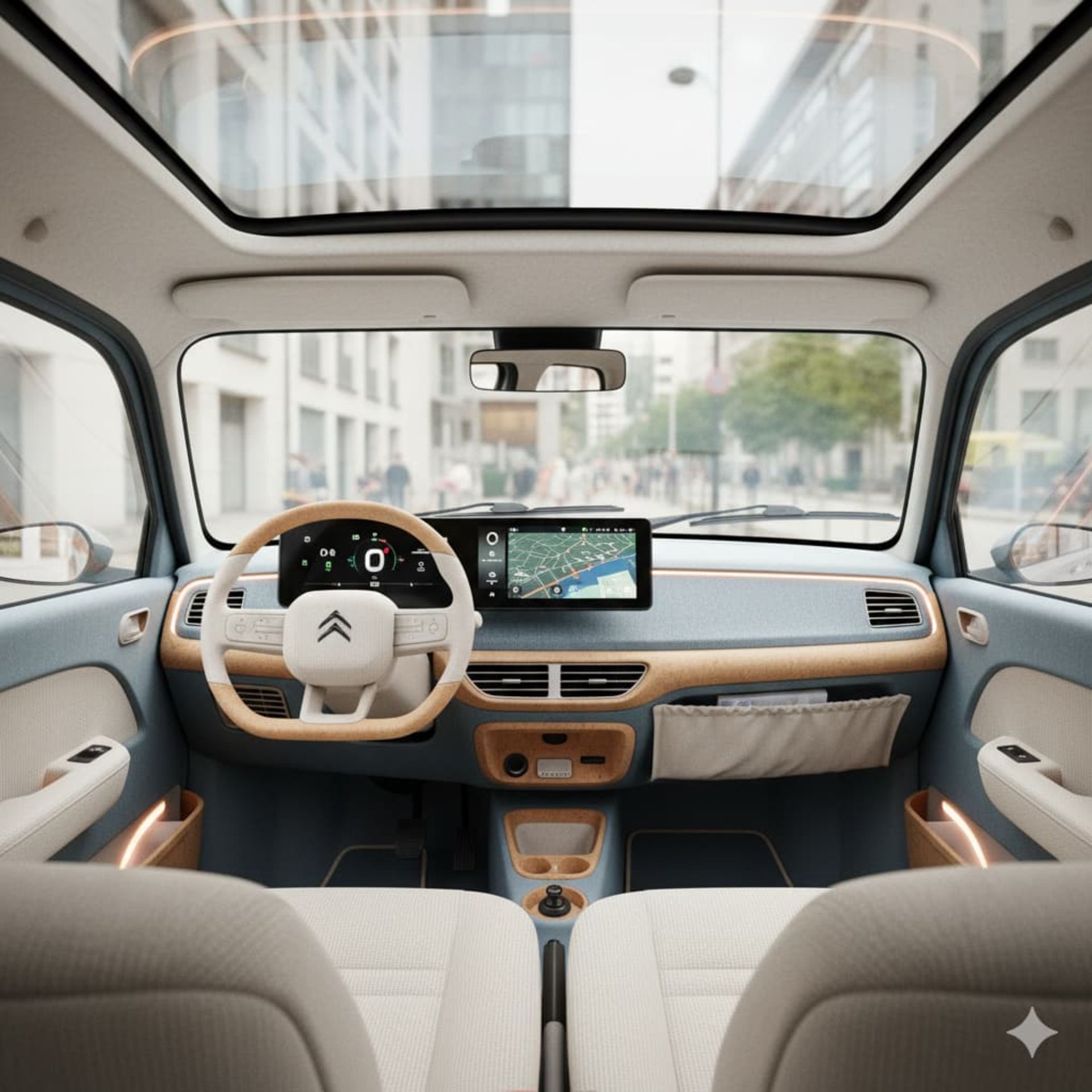 نمای داخل کابین خودرو سیتروئن ژیان مدل ۲۰۲۵ (هوش مصنوعی)