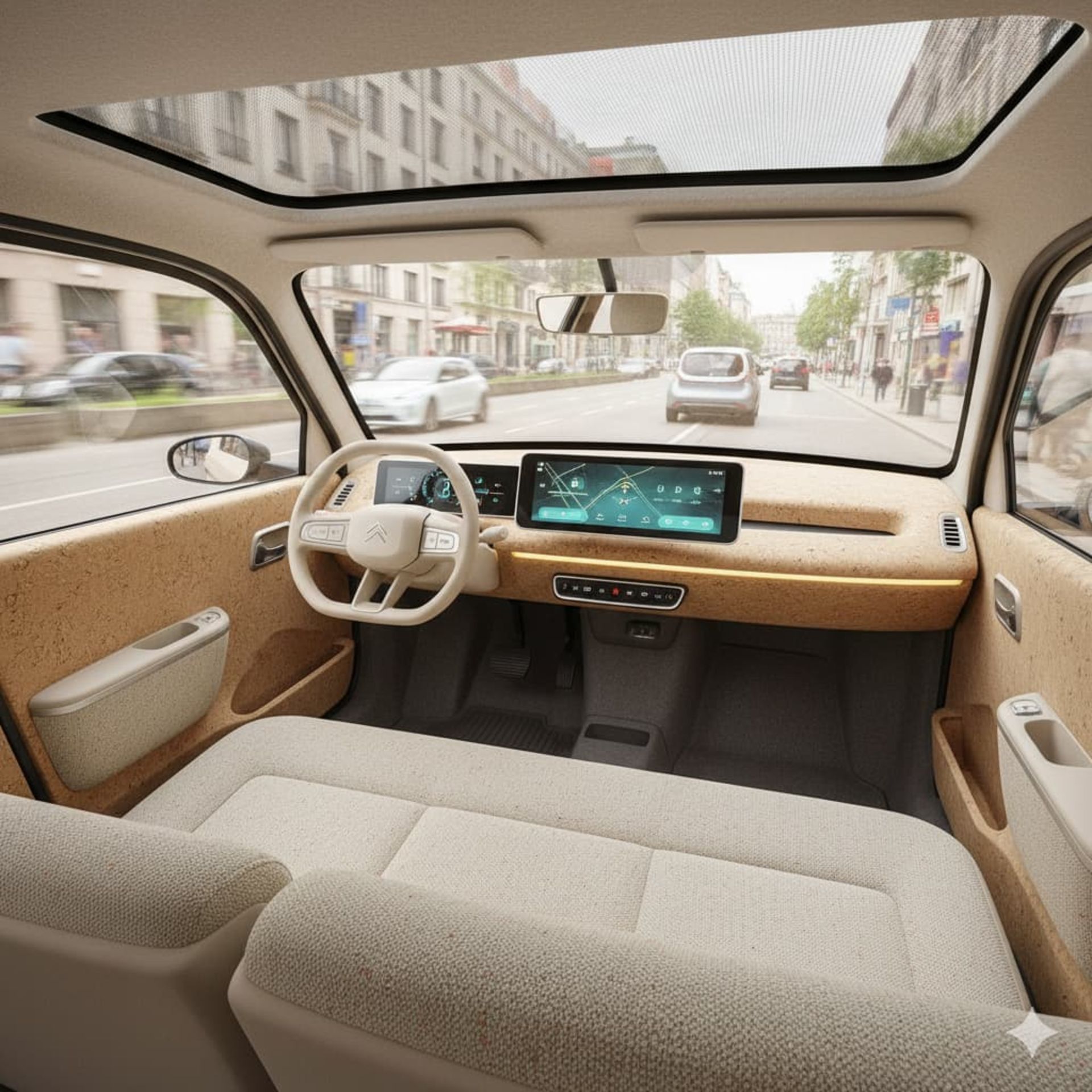 نمای داخل کابین خودرو سیتروئن ژیان مدل ۲۰۲۵ (هوش مصنوعی)