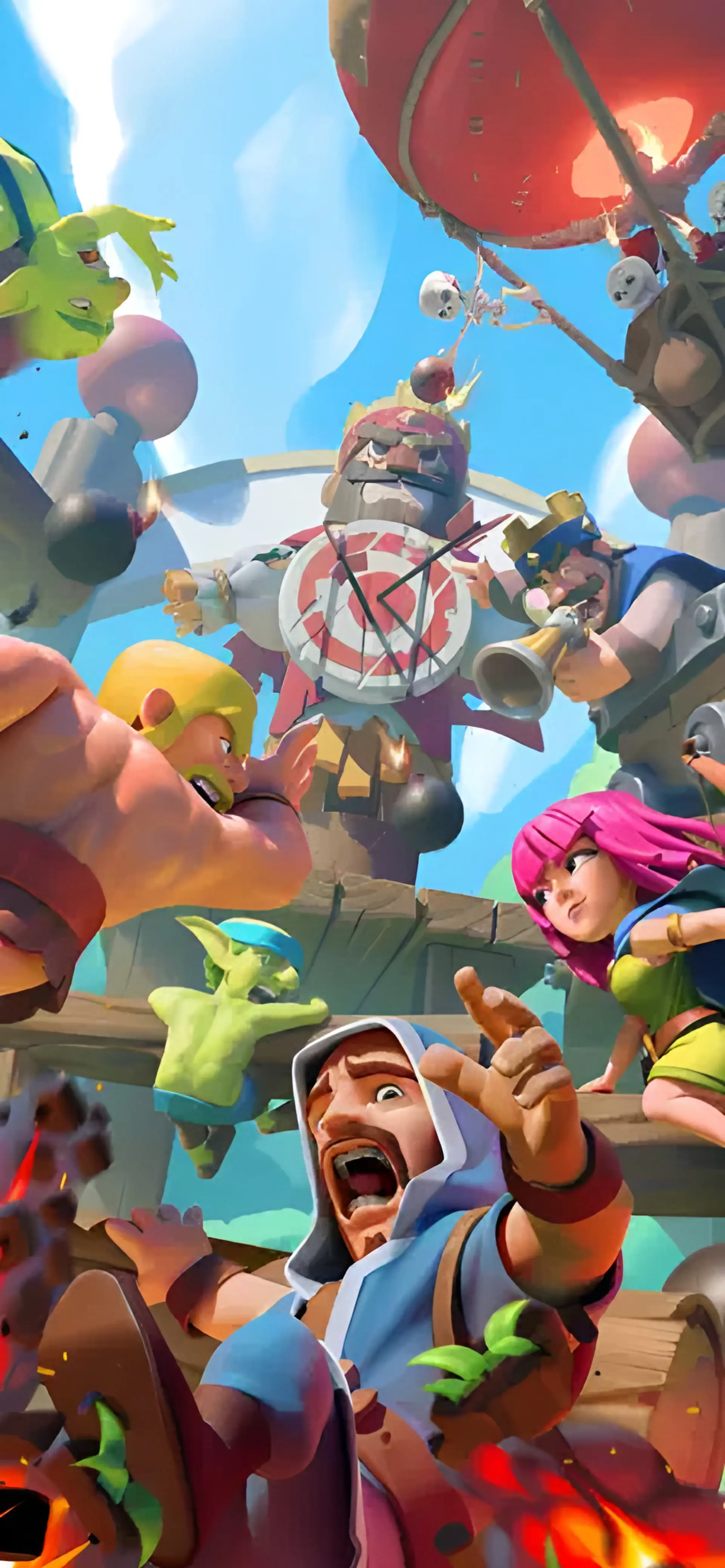 شخصیت‌های کارتونی بازی کلش آف کلنز (Clash of Clans) در حال نبرد