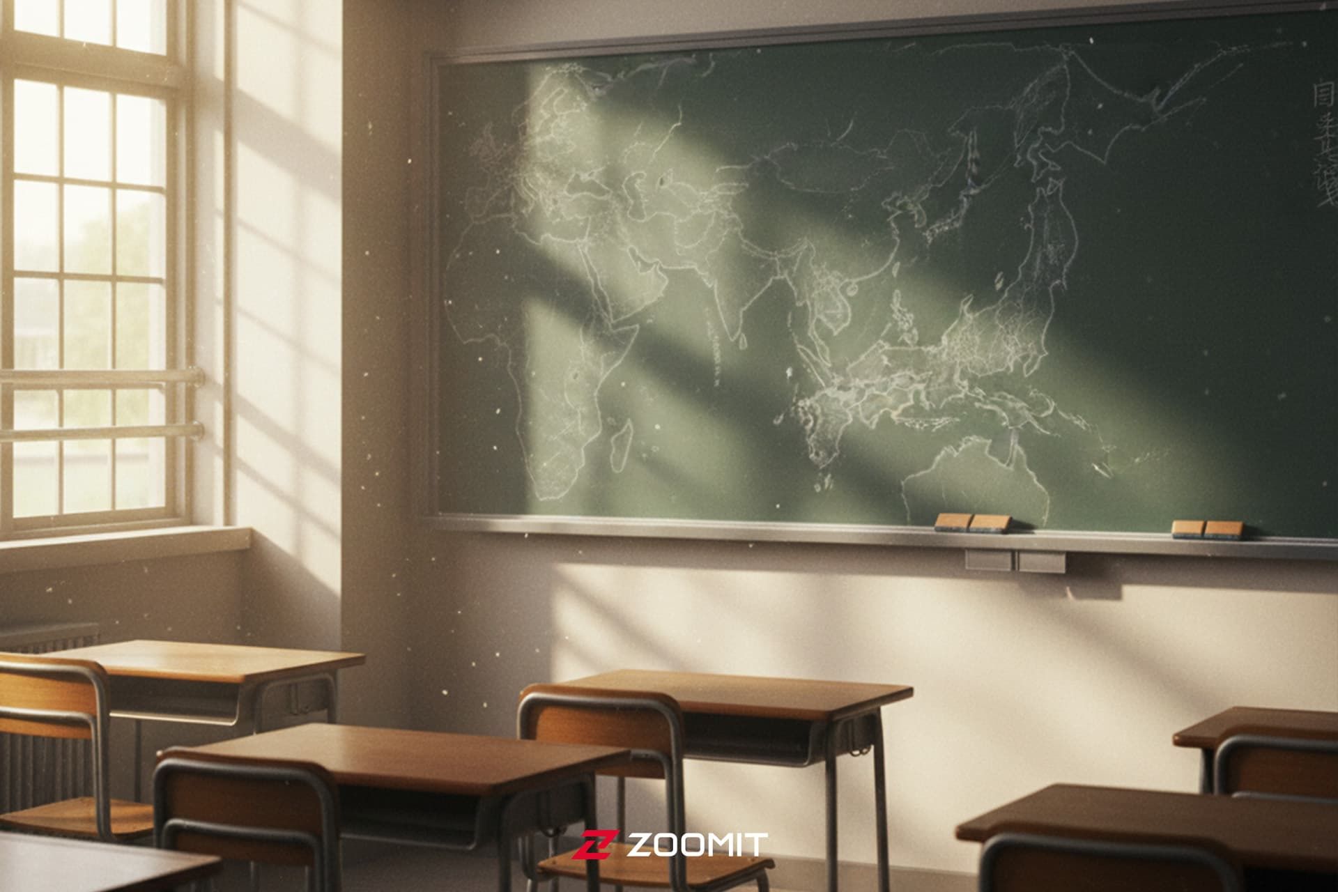 طرح هوش مصنوعی از کلاس درس خالی