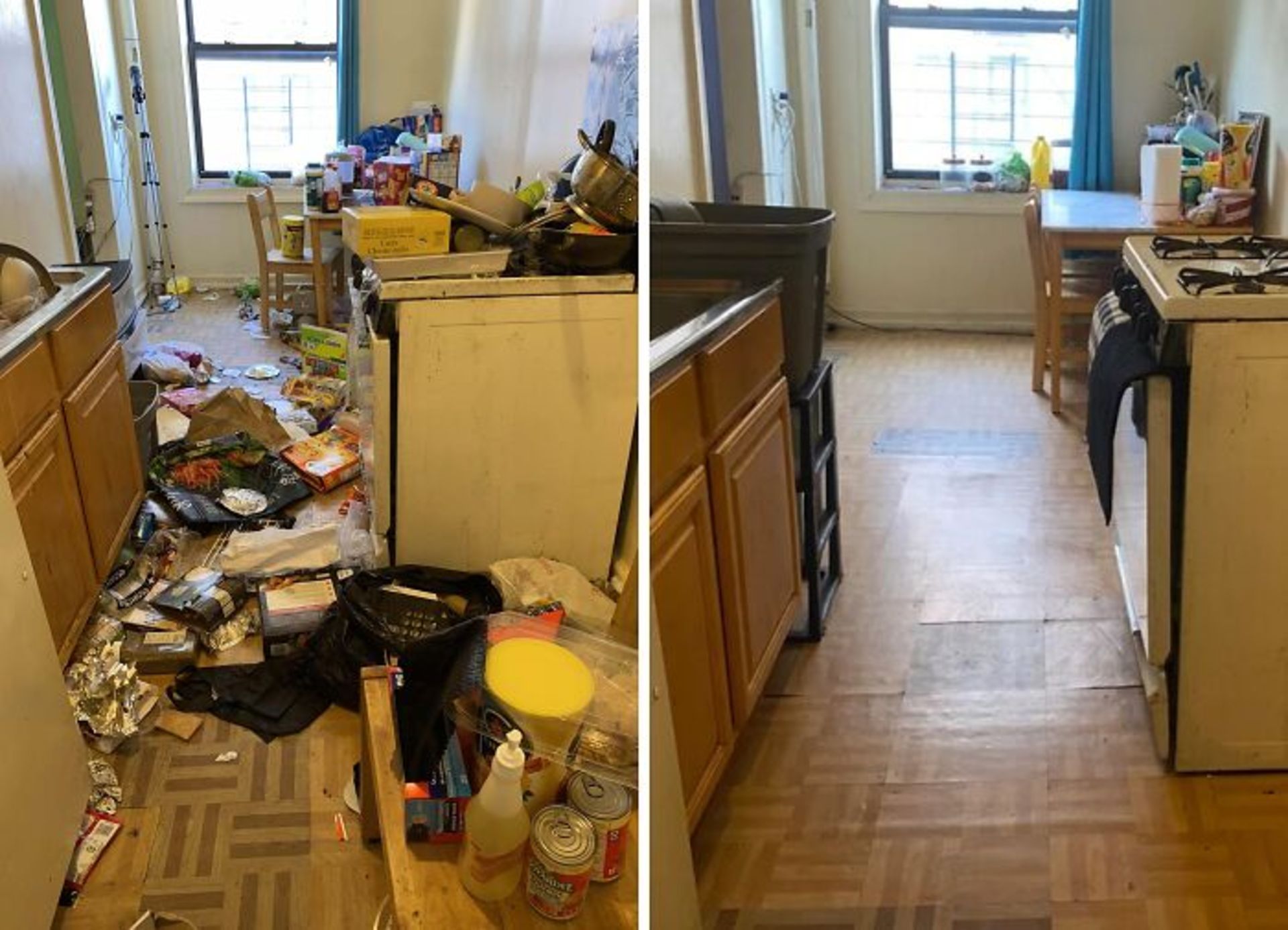 خانه قبل و بعد از نظافت