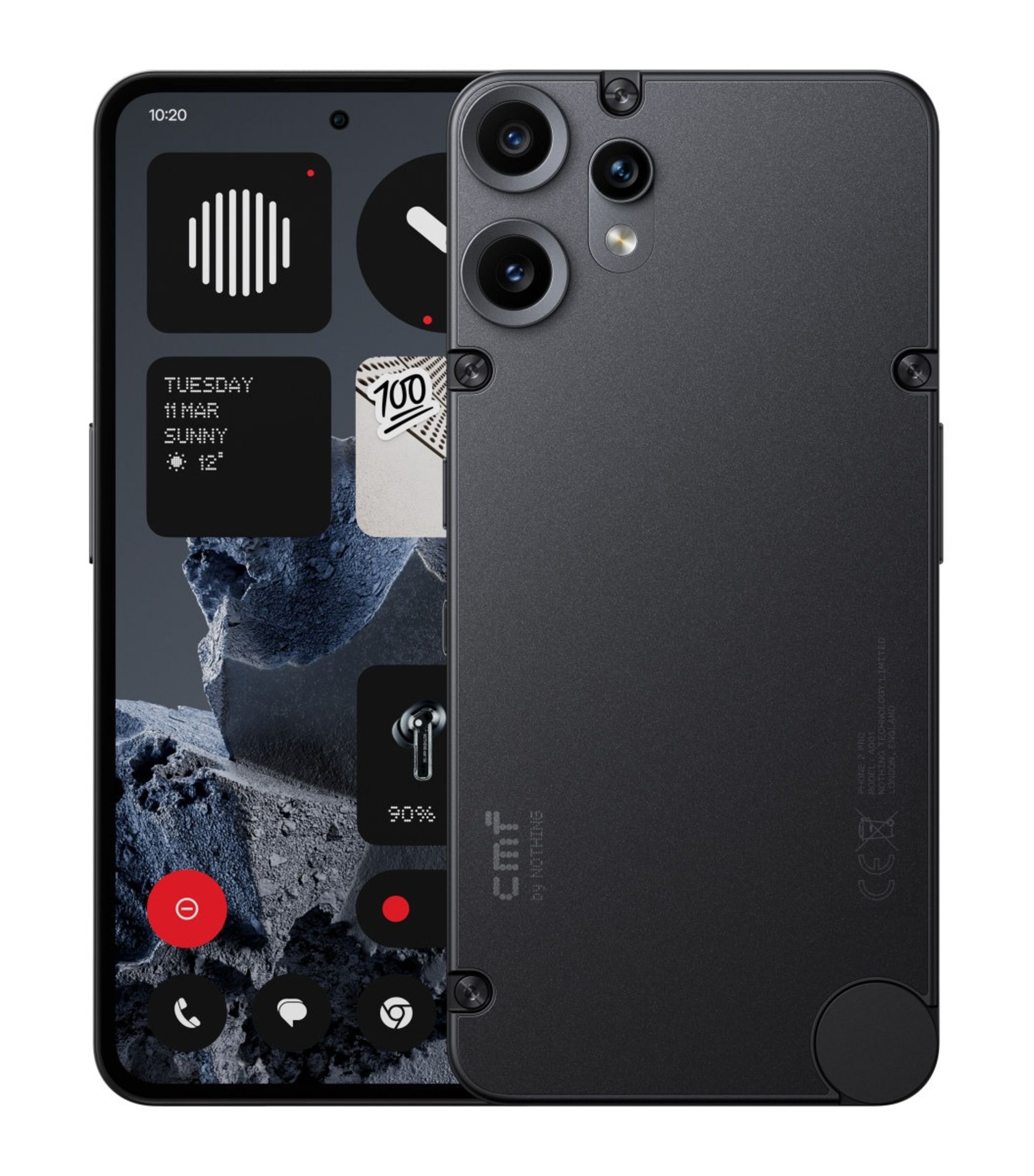 پنل جلو و پشت گوشی CMF Phone 2 Pro رنگ مشکی