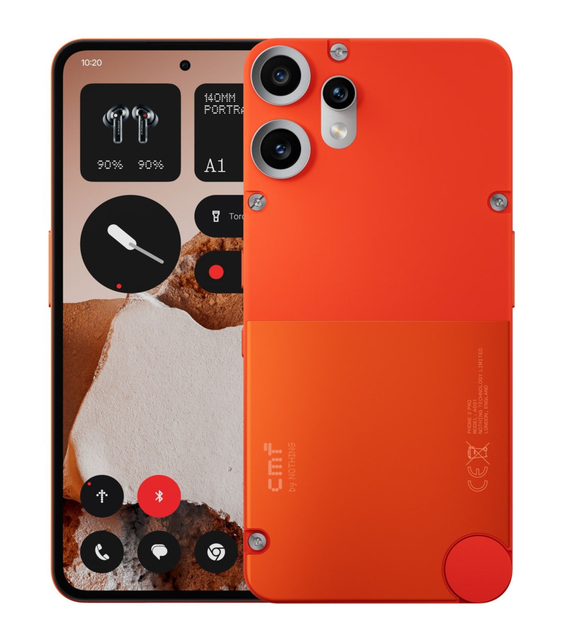 پنل جلو و پشت گوشی CMF Phone 2 Pro رنگ نارنجی