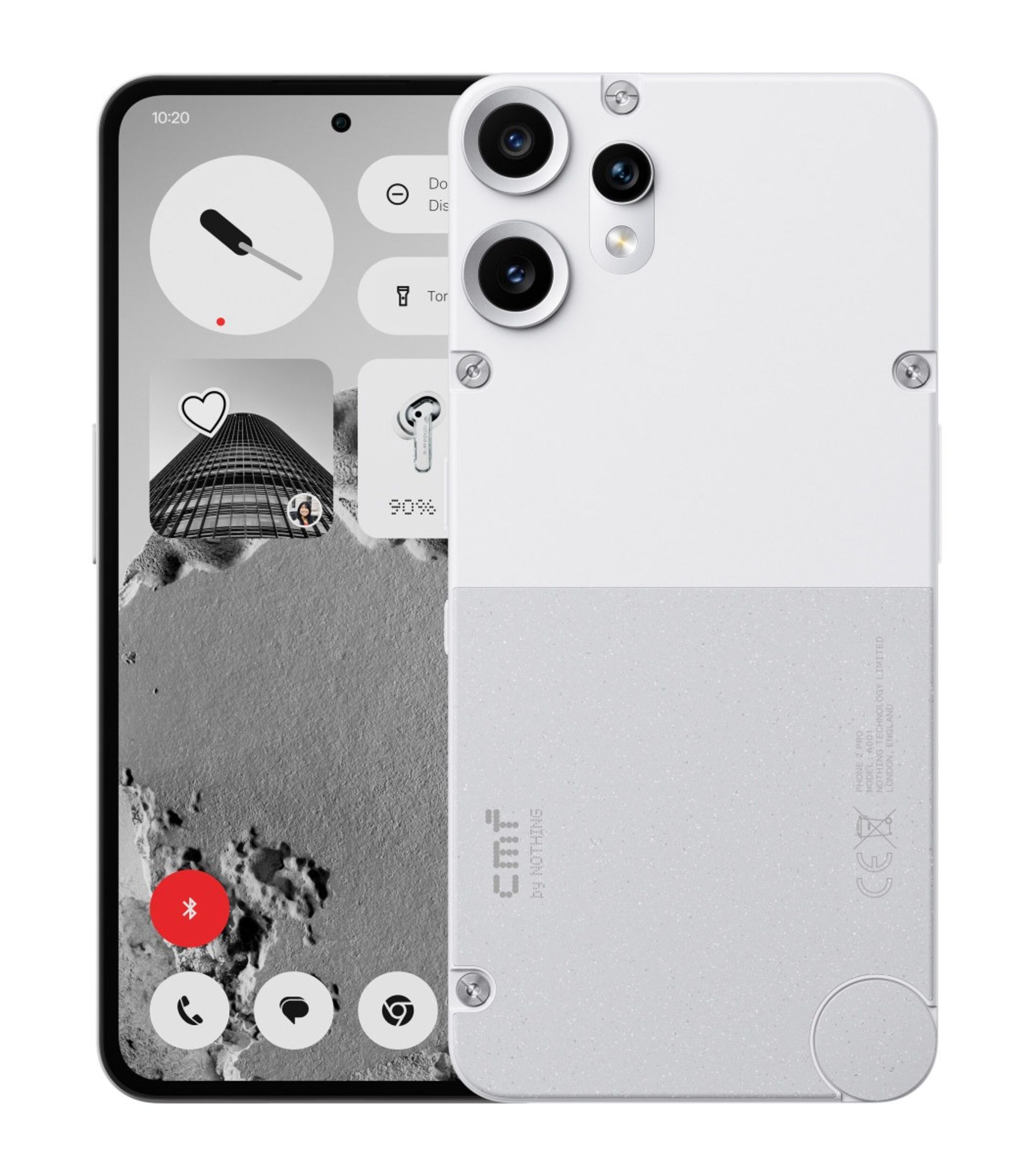 پنل جلو و پشت گوشی CMF Phone 2 Pro رنگ سفید