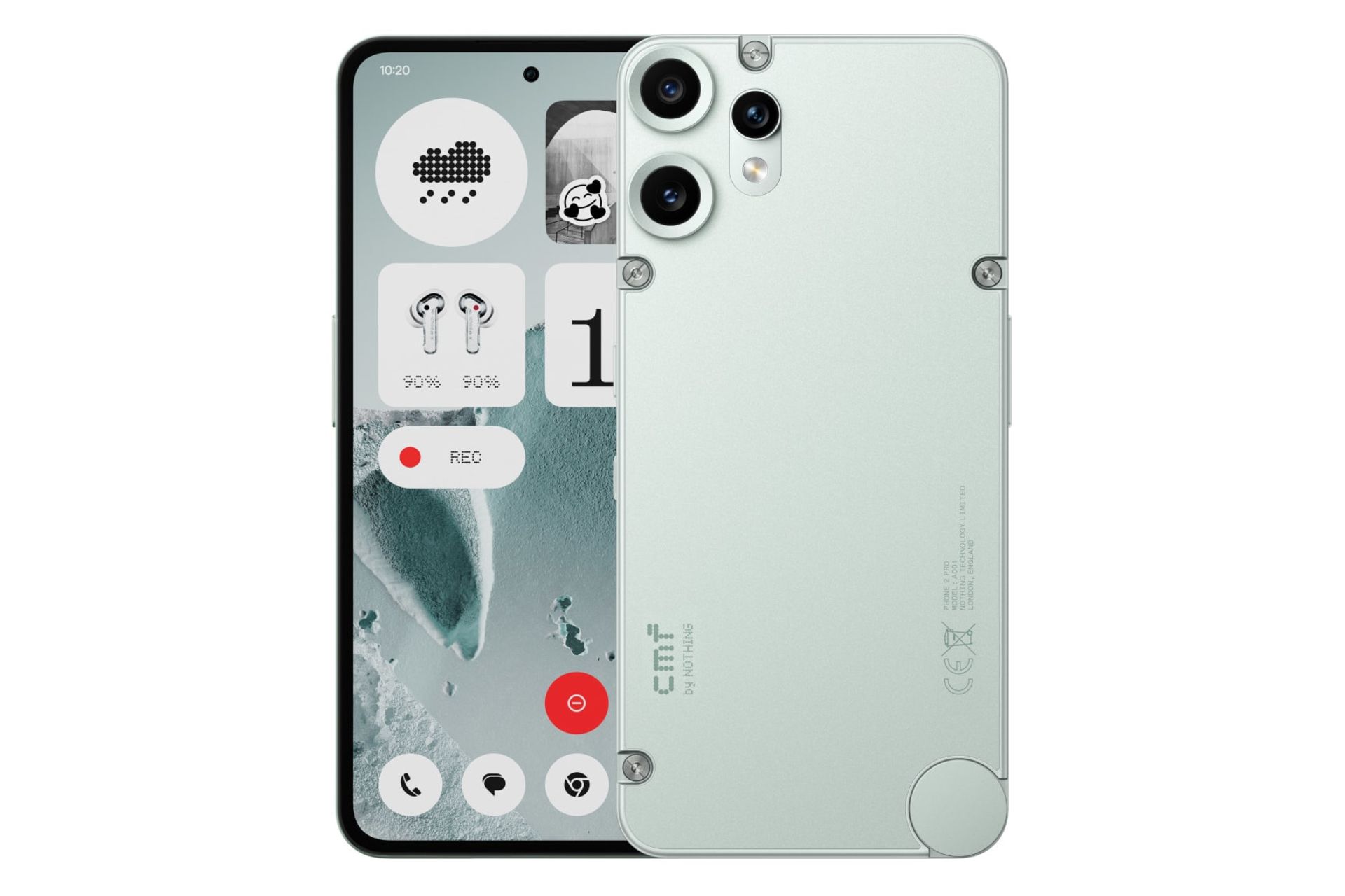 پنل جلو و پشت گوشی موبایل سی ام اف فون 2 پرو سبز روشن / CMF Phone 2 Pro