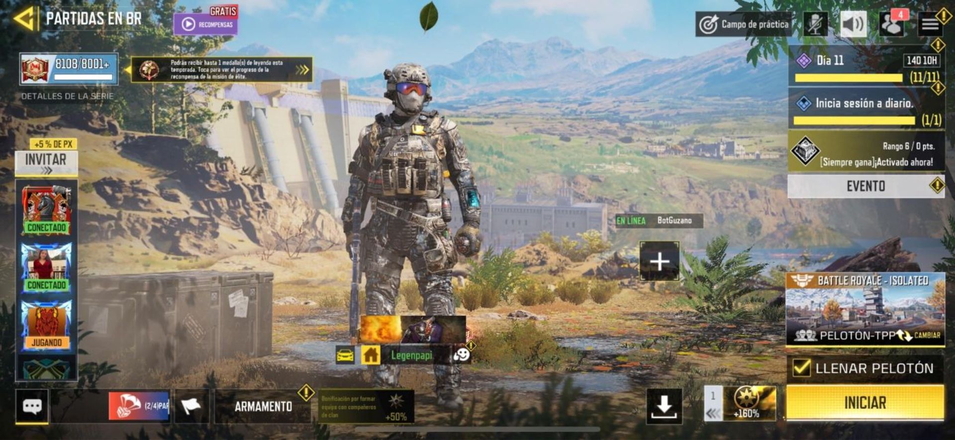 نمایی از بازی Call of Duty Mobile در آیفون