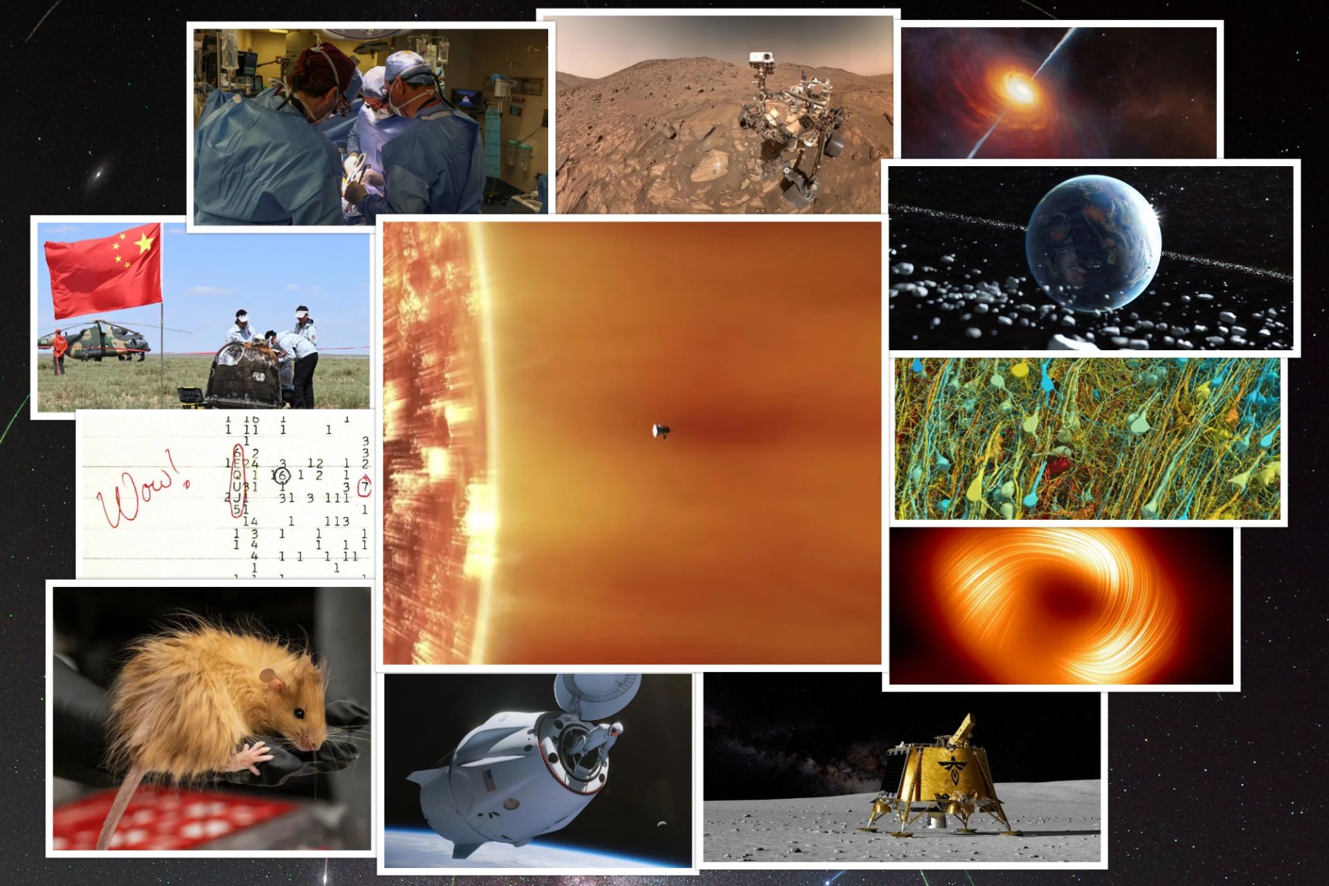 کلاژ تصاویر کاور مقاله‌های برترین دستاوردهای علمی جهان در سال ۱۴۰۳