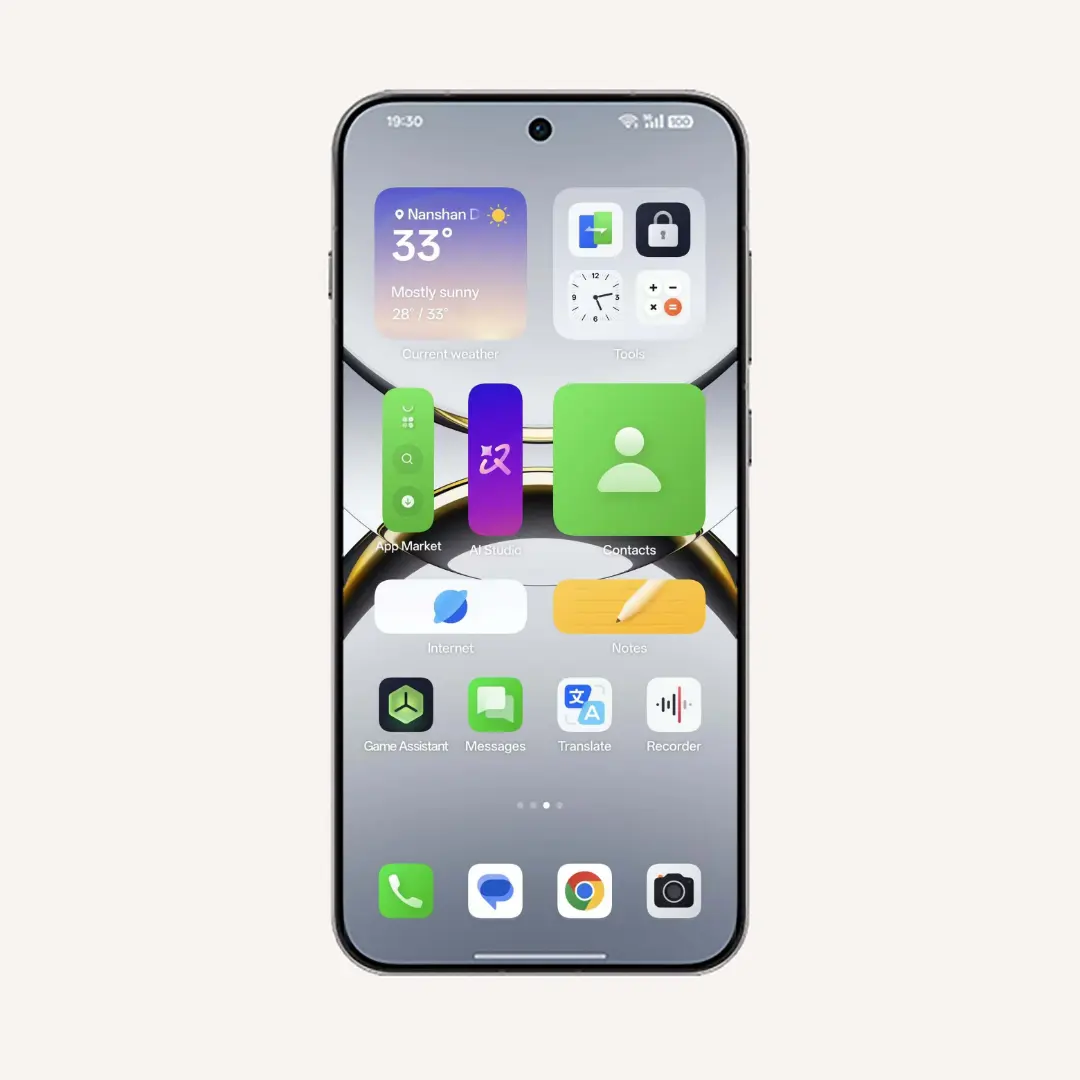 صفحه‌ی اصلی رابط کاربری ColorOS 16
