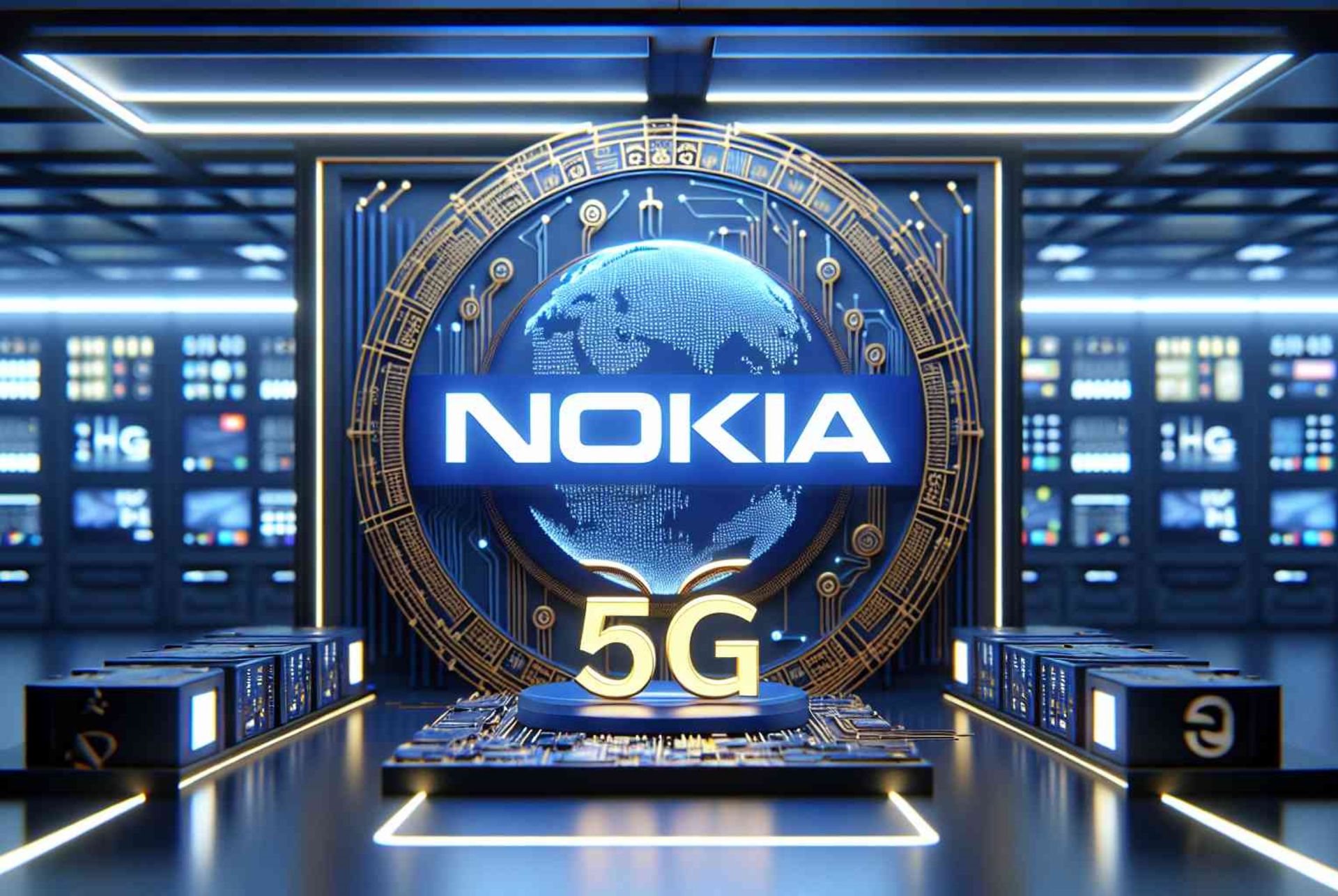 لوگو نوکیا و اتصال شبکه 5G