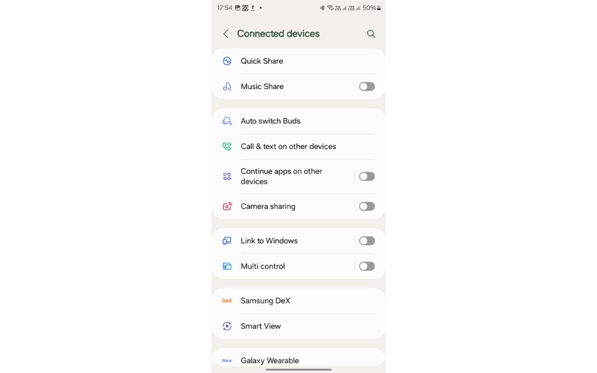 بخش Connected devices