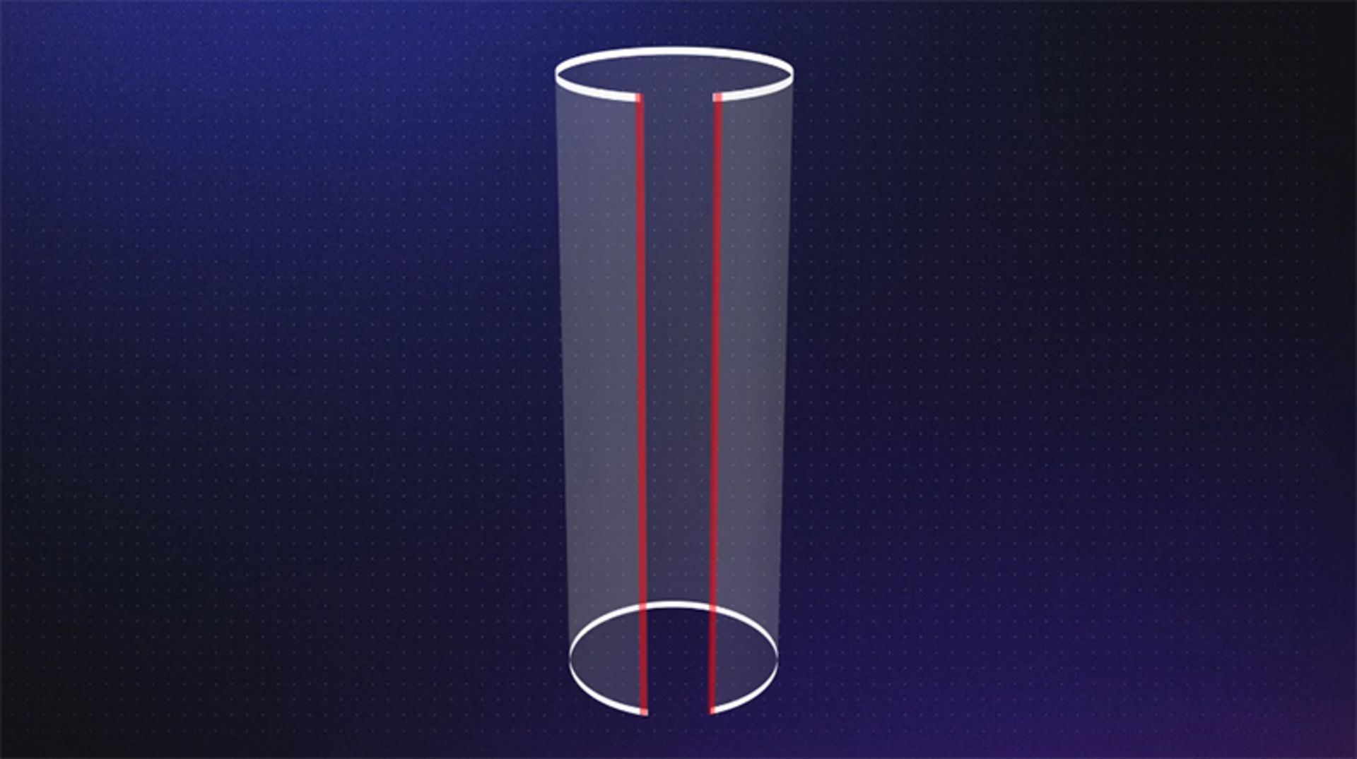 اتصال دو ضلع چپ و راست مربع به یکدیگر و ساخت استوانه