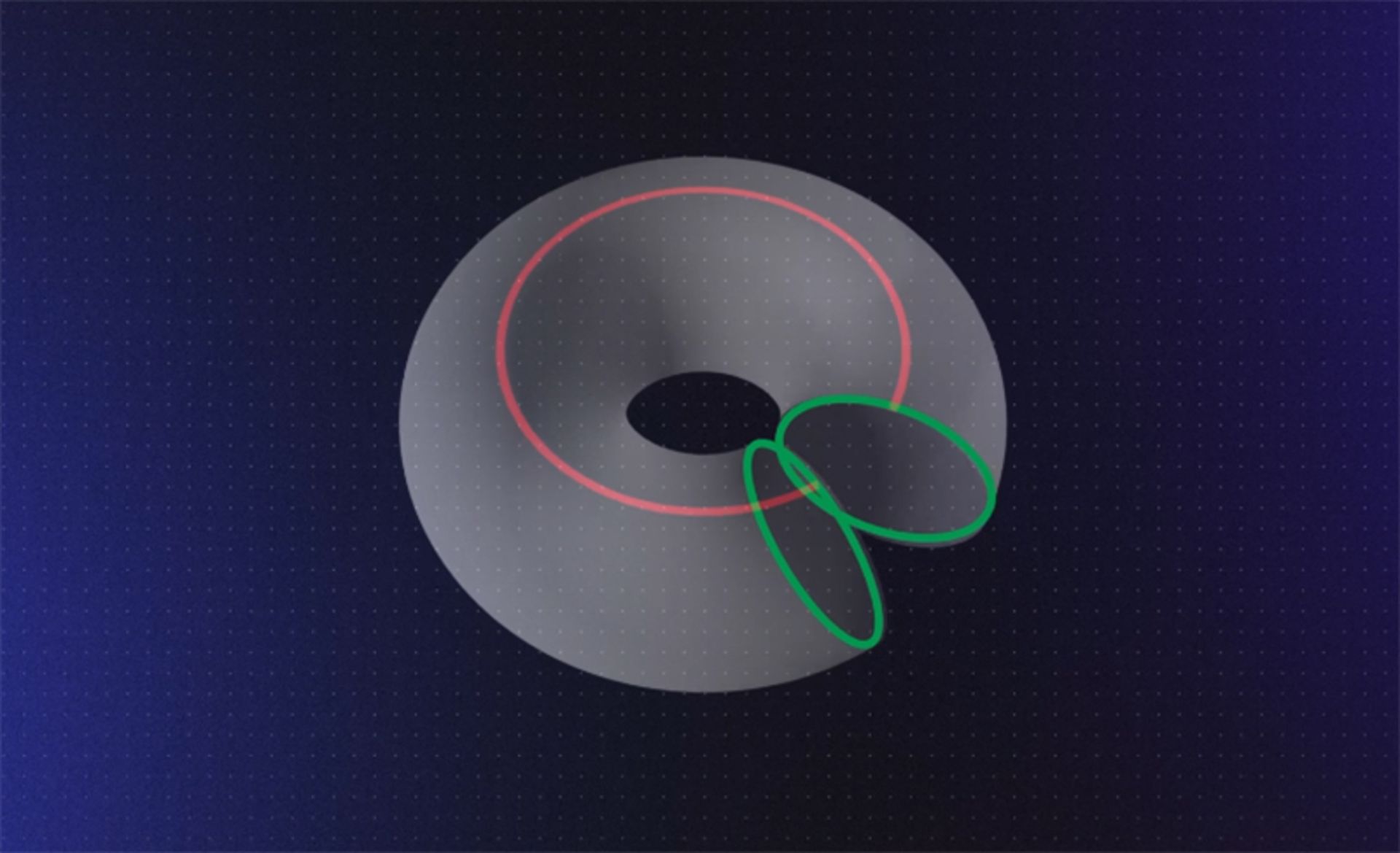 اتصال دو وجه مقابل استوانه‌ی ساخته شده به یکدیگر و ساخت دونات