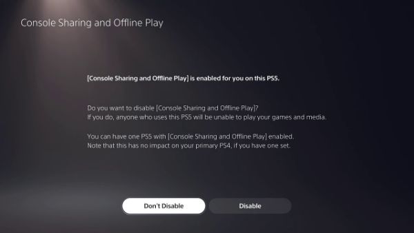 Console Sharing and Offline Play