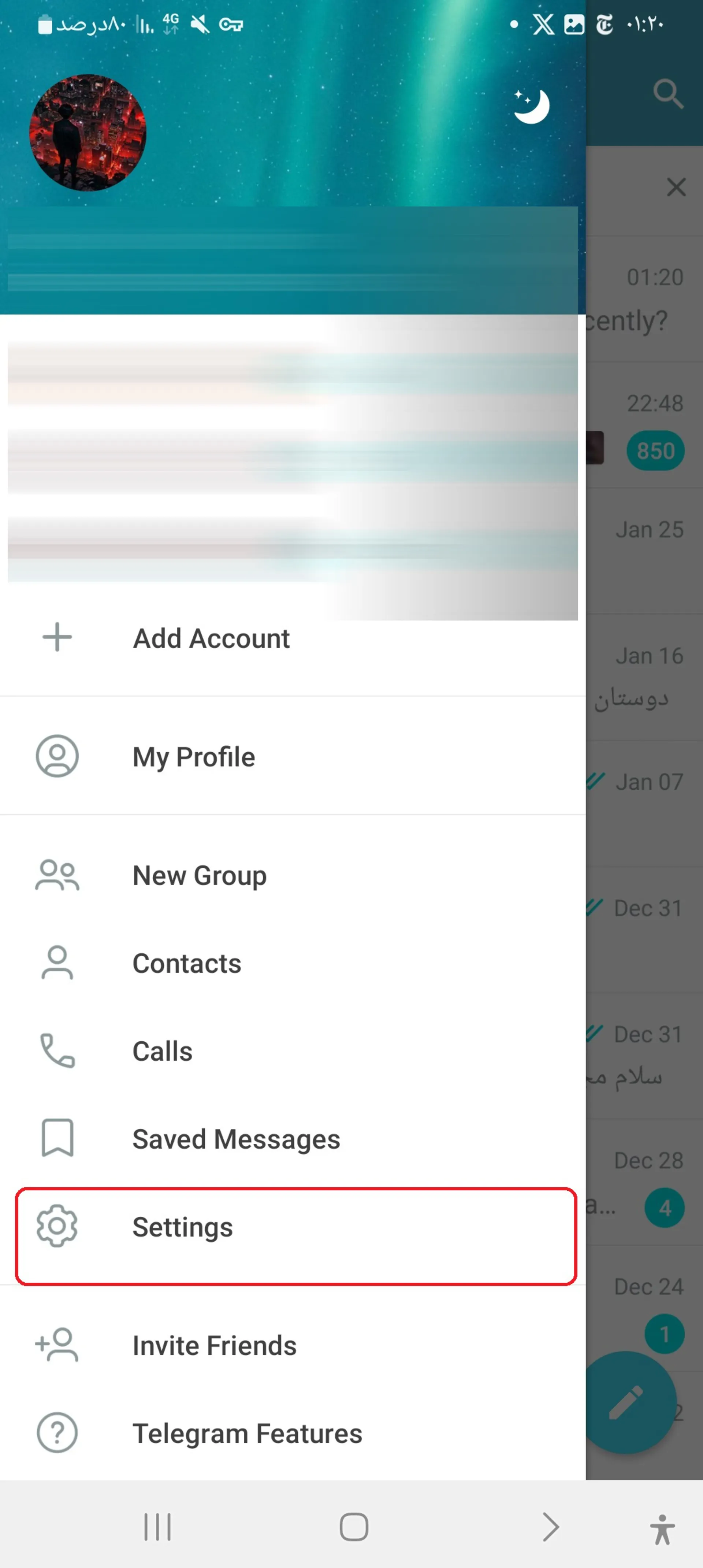 ارتباط با پشتیبانی تلگرام برای رفع ریپورت حساب کاربری مرحله ۱
