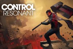 شخصیت اصلی بازی Control Resonant با پتک بزرگ در محیط شهری ویران‌شده
